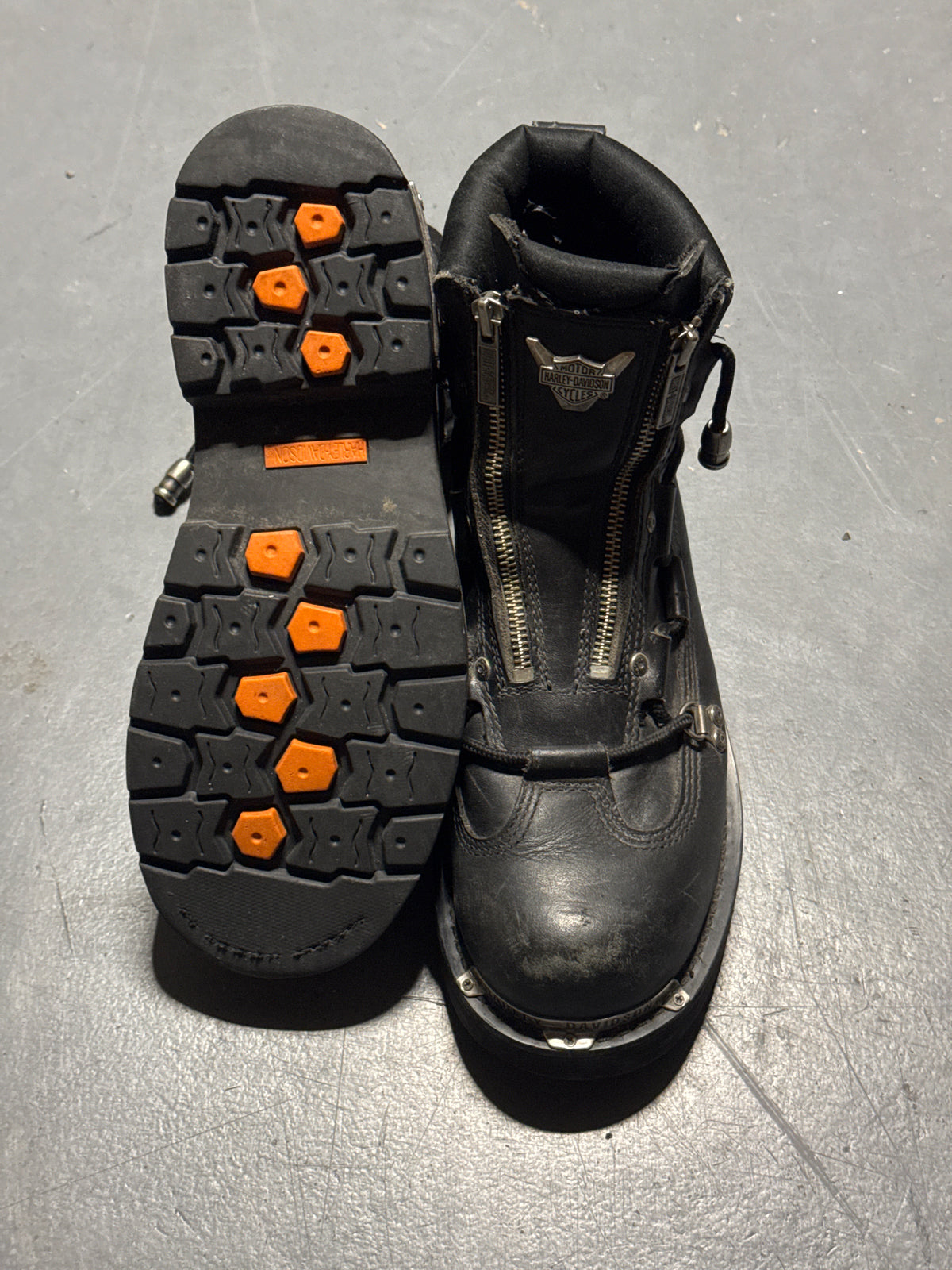 (9) Harley Davidson Men’s Brake Light Motorcycle Round Toe Boots