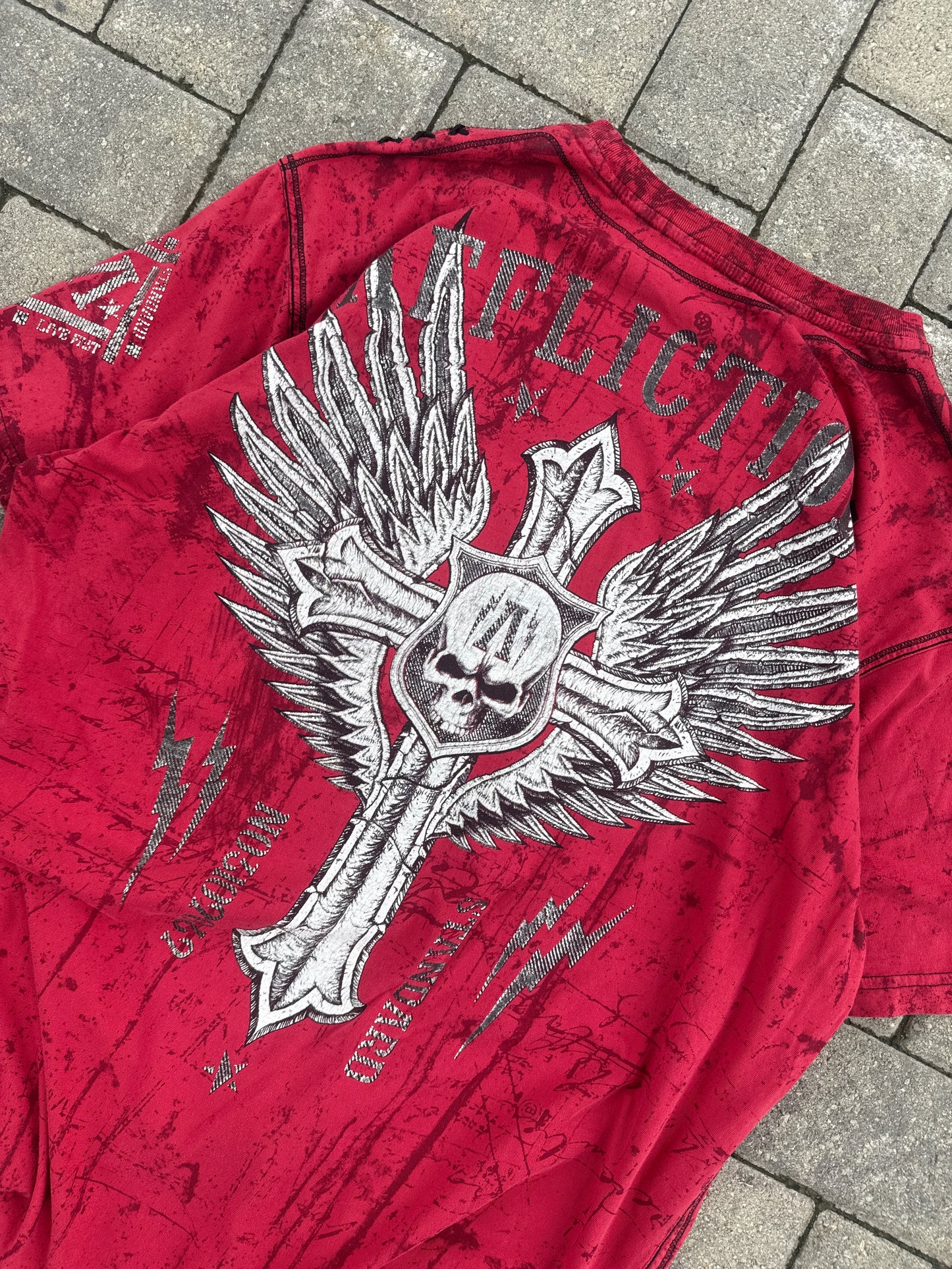 (3XL) Affliction Skull Cross