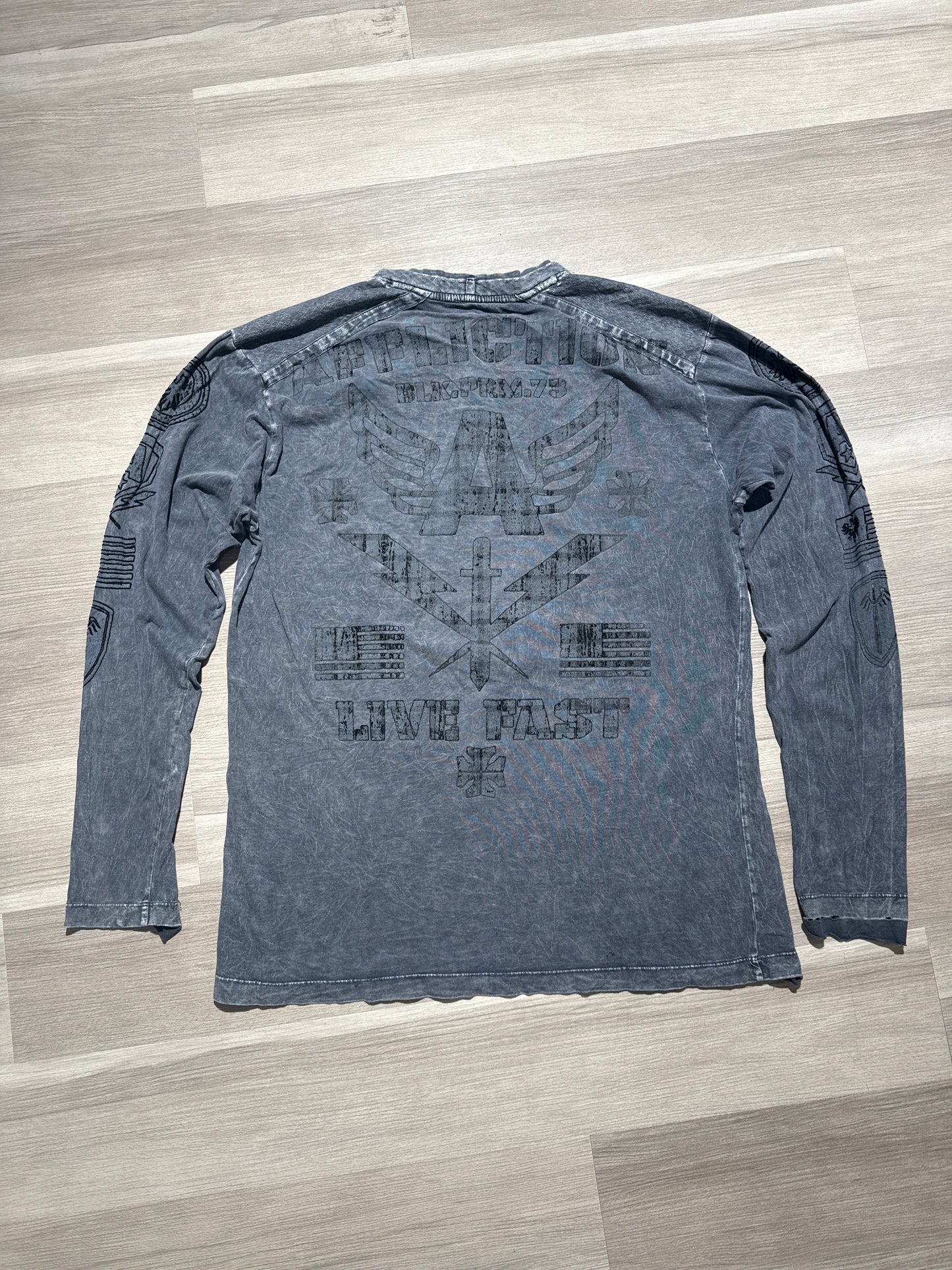(XXL) Y2K Affliction Grey Longsleeve