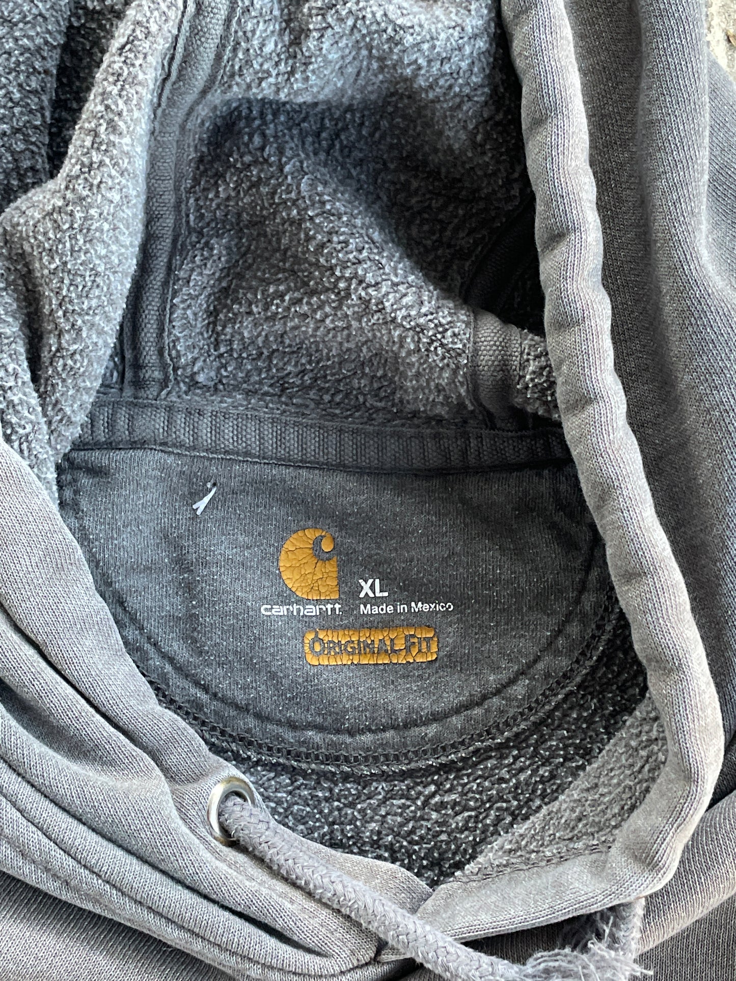 (XL) Sunfaded Grey Carhartt Hoodie