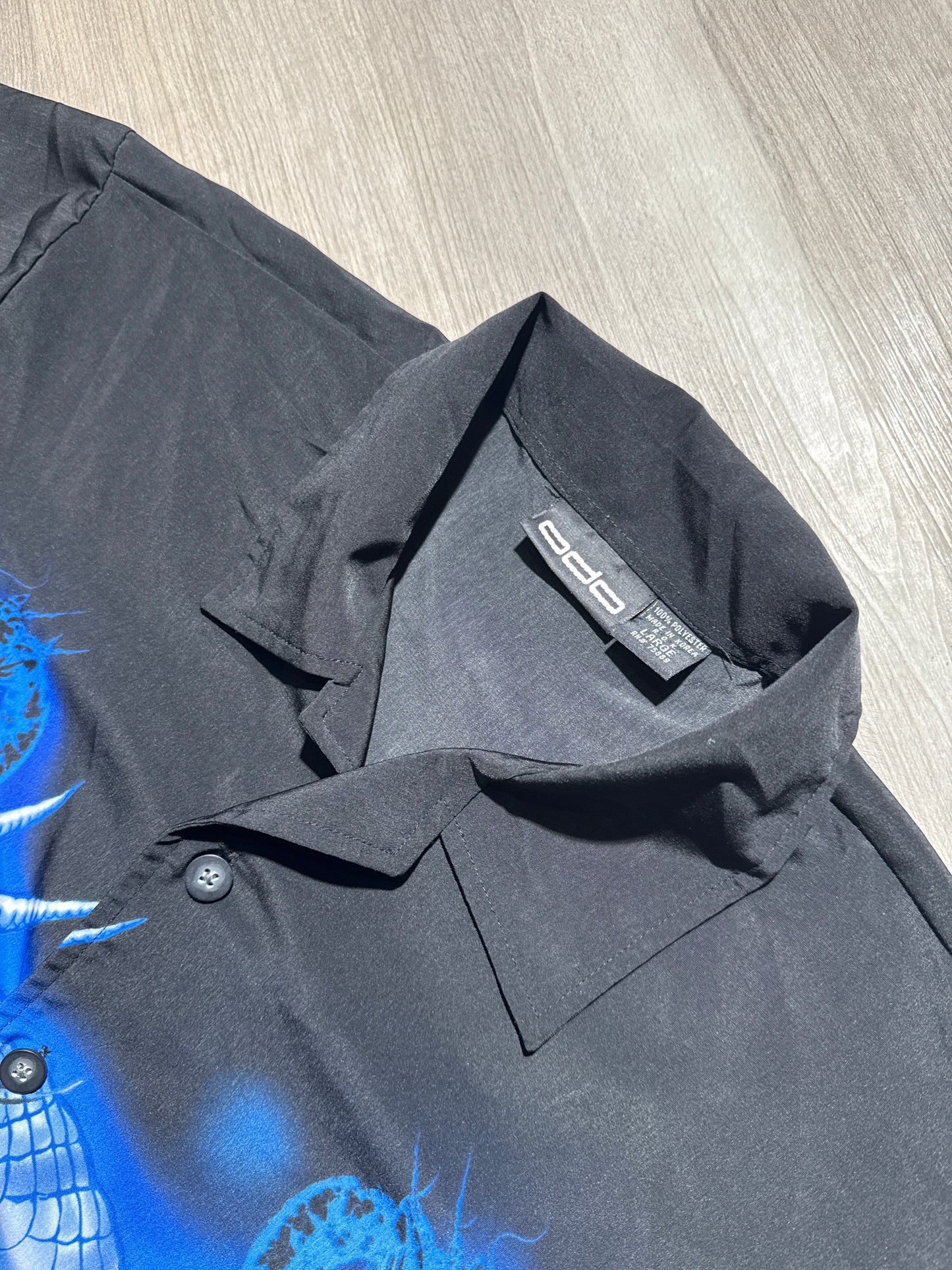 (L) ODO Short Sleeve Dragon Button Up