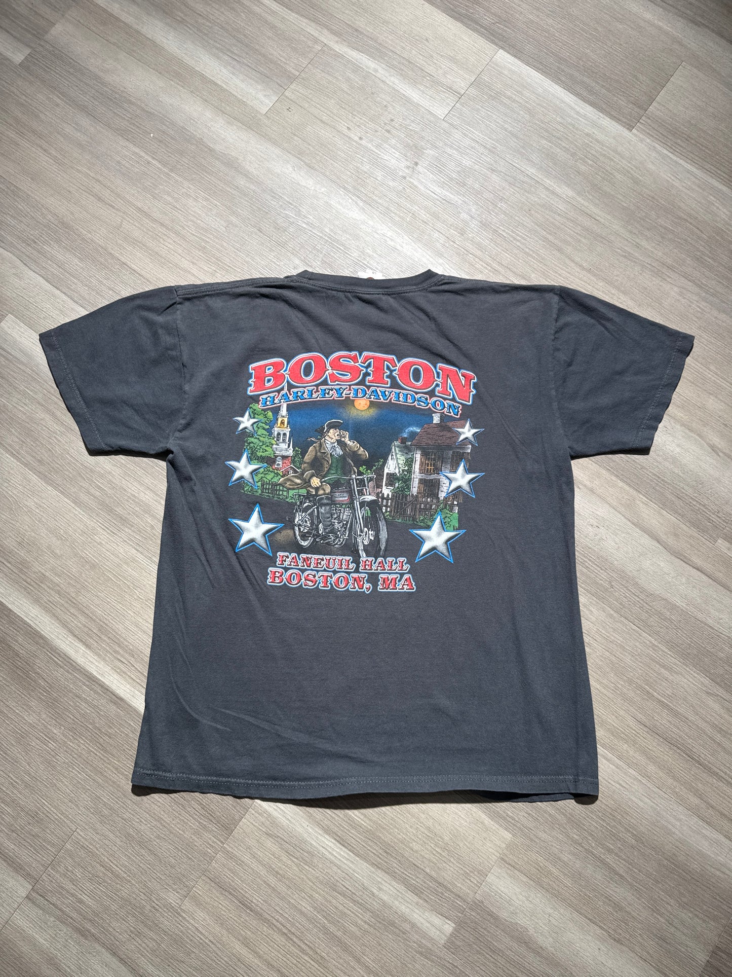 (L) Harley Davidson Boston Clock Tee