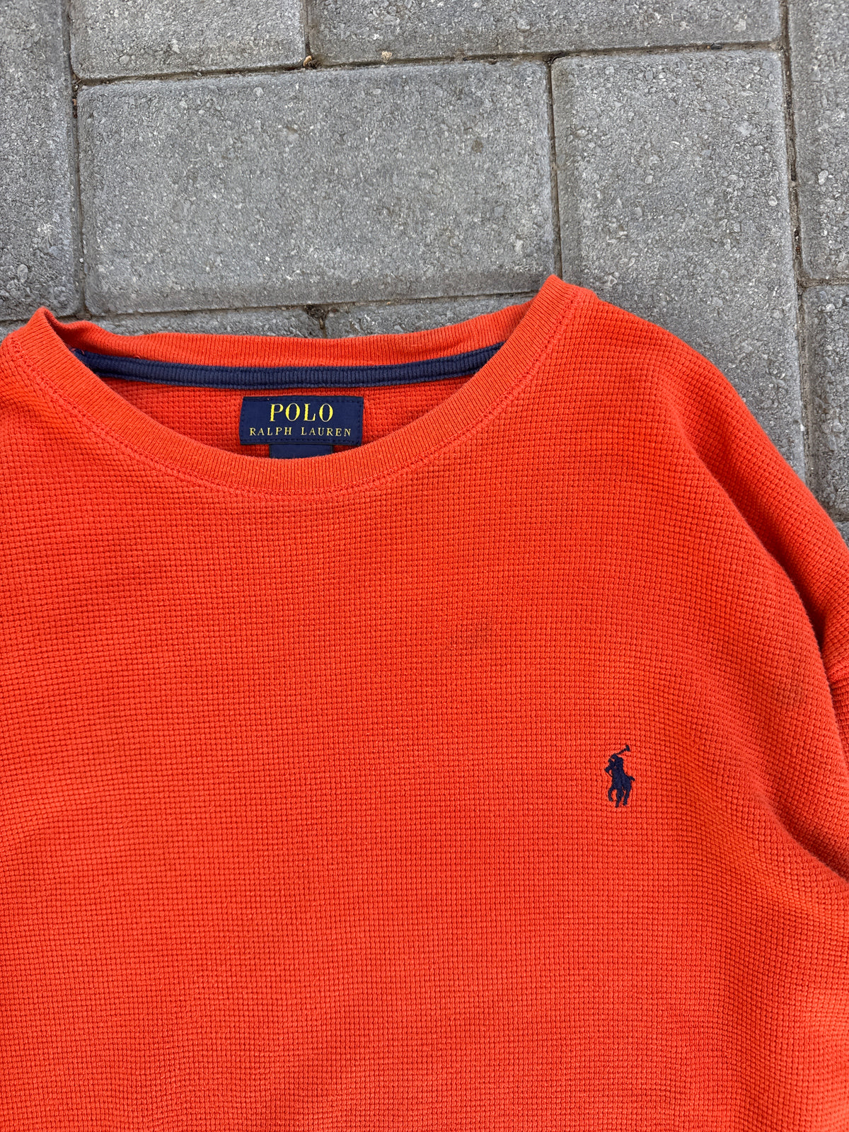 (XL) Polo Ralph Lauren Orange Thermal Long Sleeve