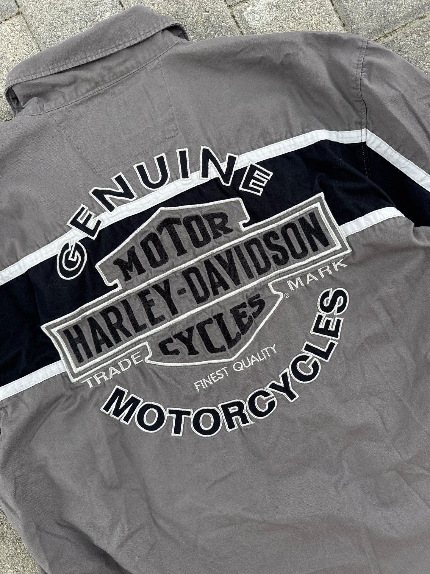 (M) Harley Davidson Button-Up