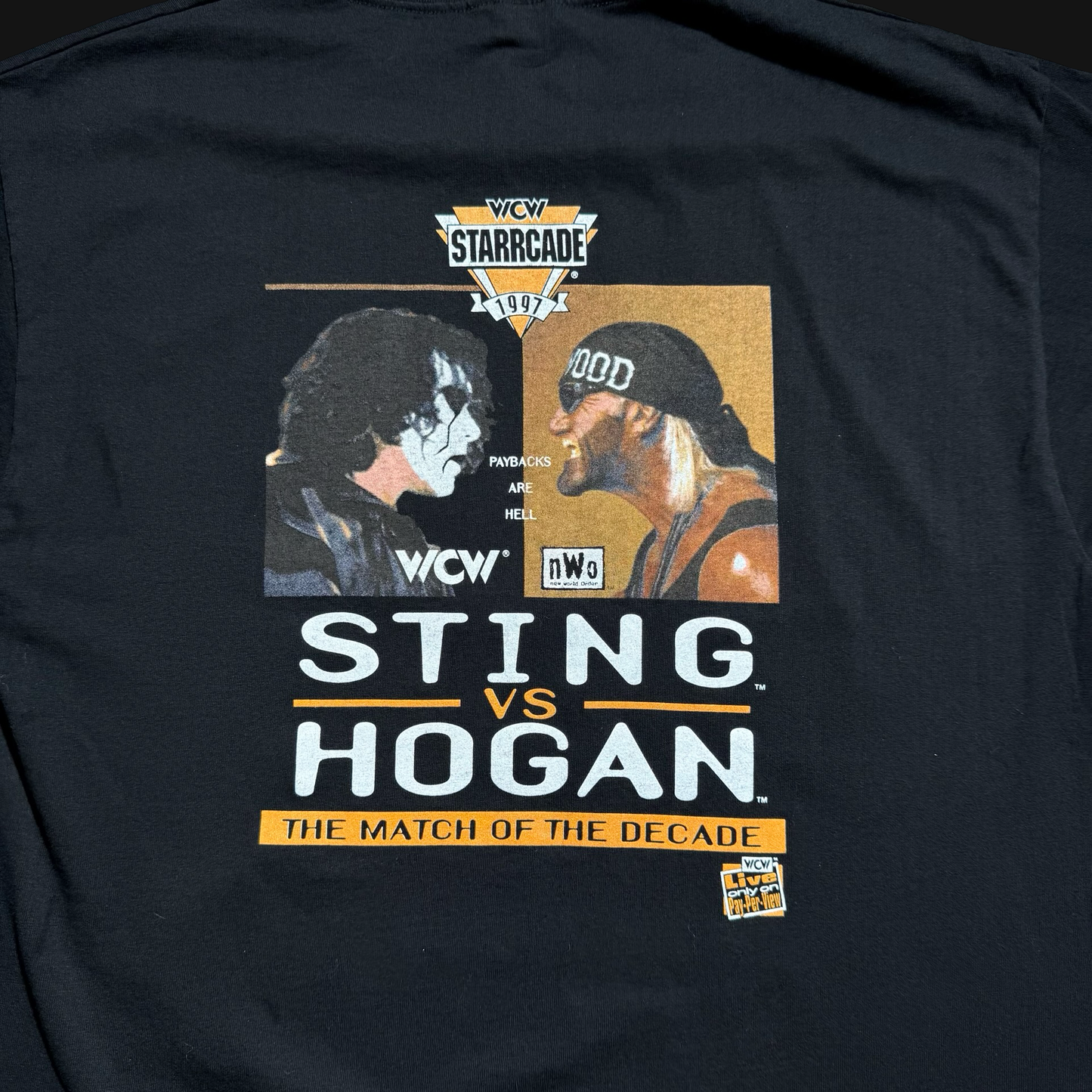 (XL) 97’ HOGAN v. STING - WCW STARRCADE MERCH