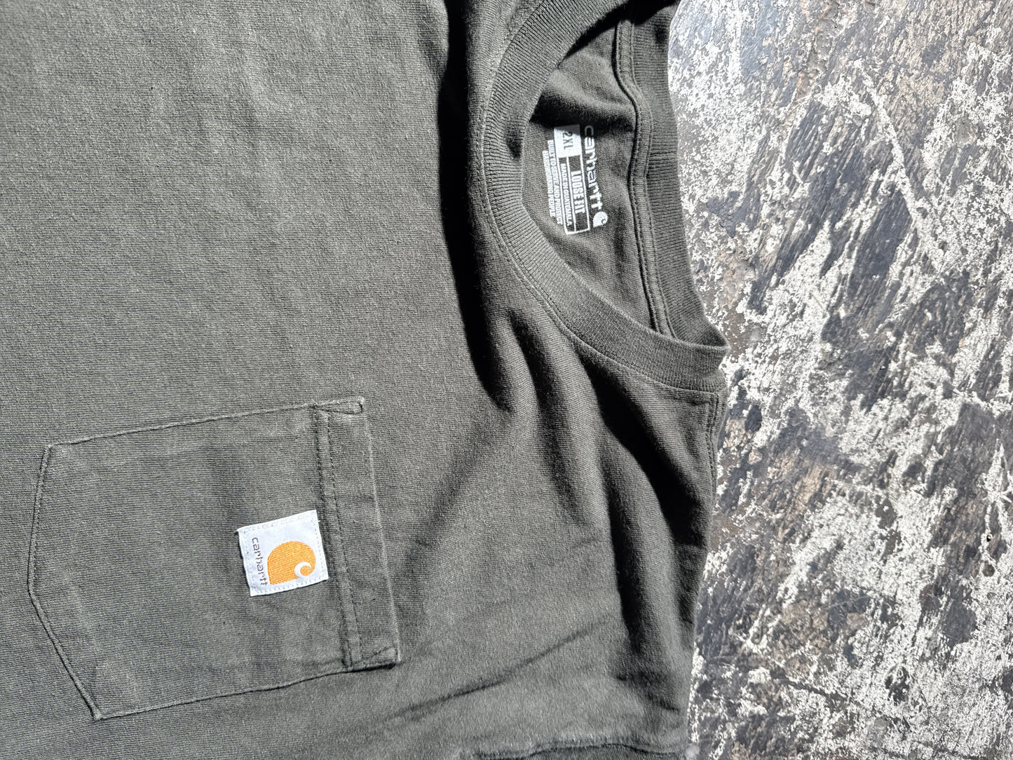(2XL) Carhartt Pocket Tee Green