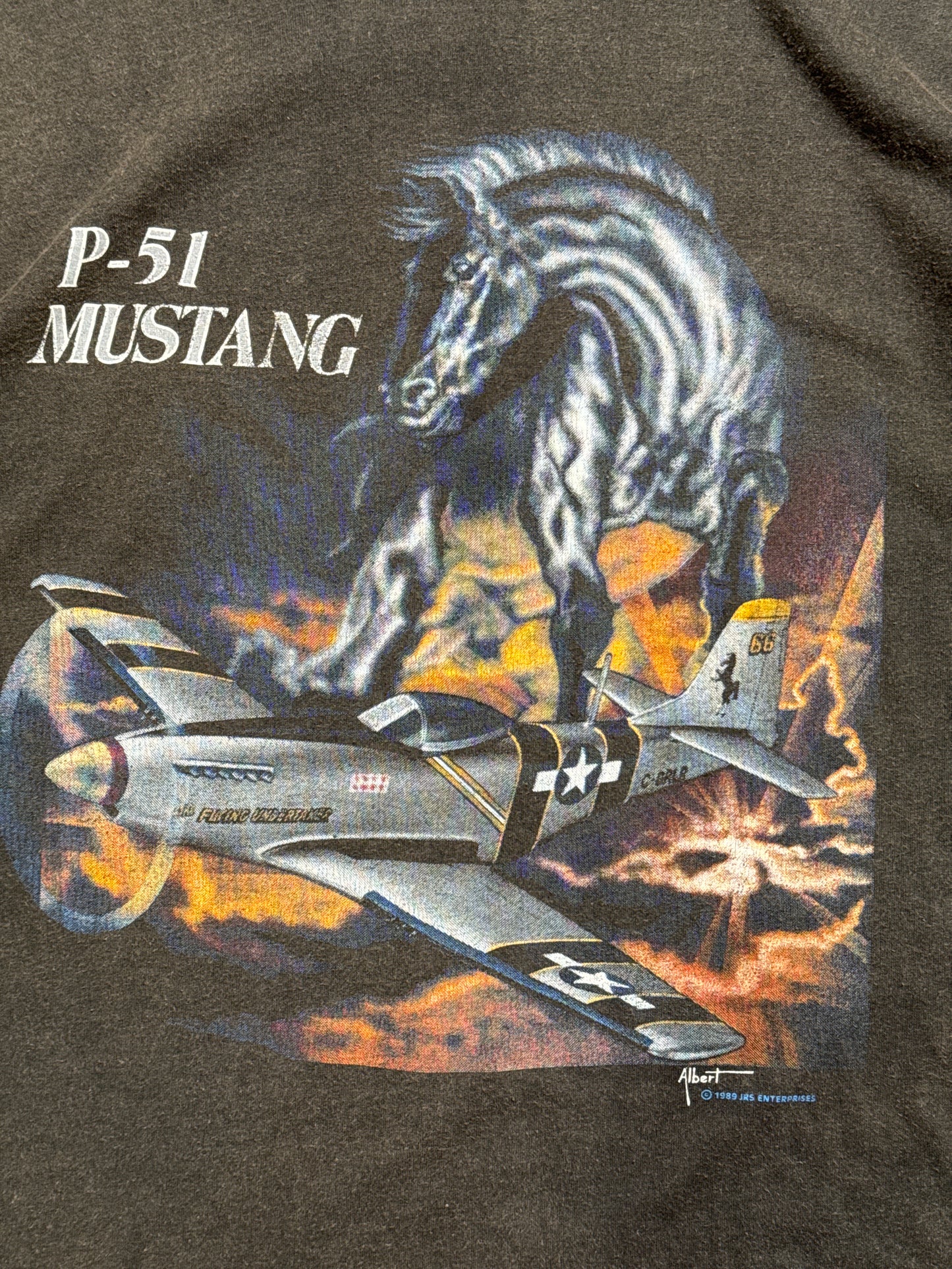 (L) 90s P-51 Mustang Fighter Jet Tee