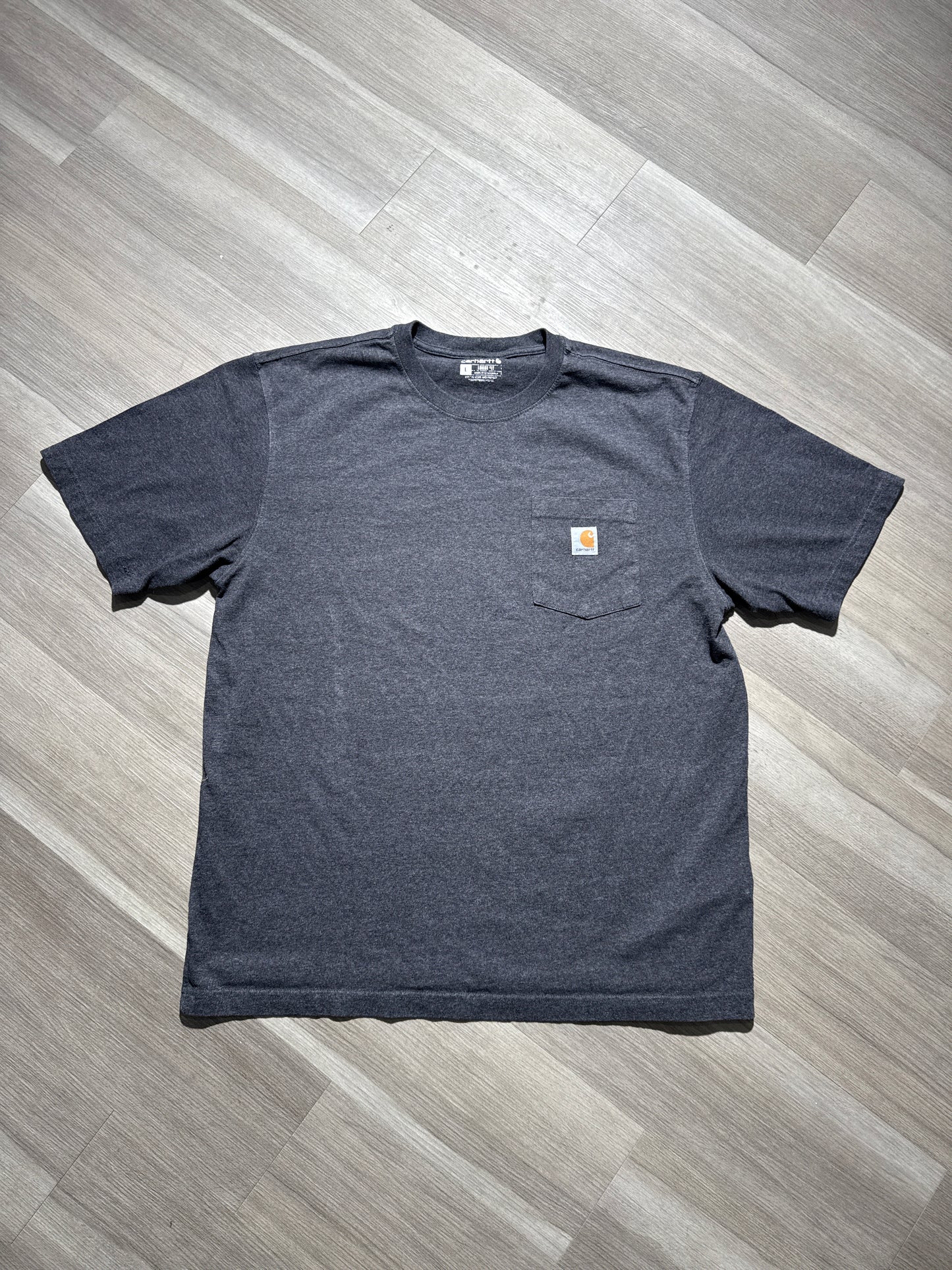 (L) Carhartt Dark Grey Pocket Tee