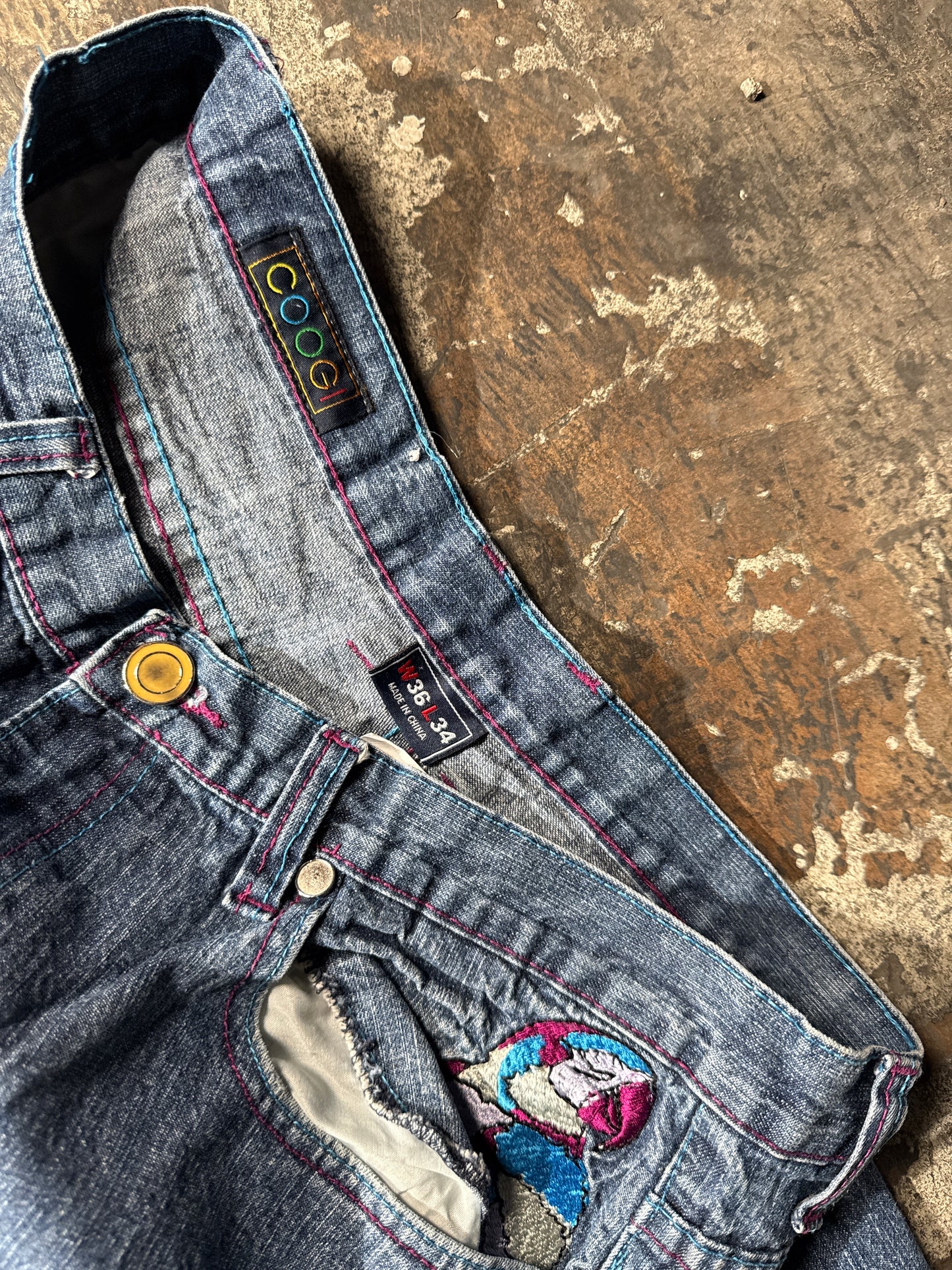 (36x34) COOGI Embroidered Denims