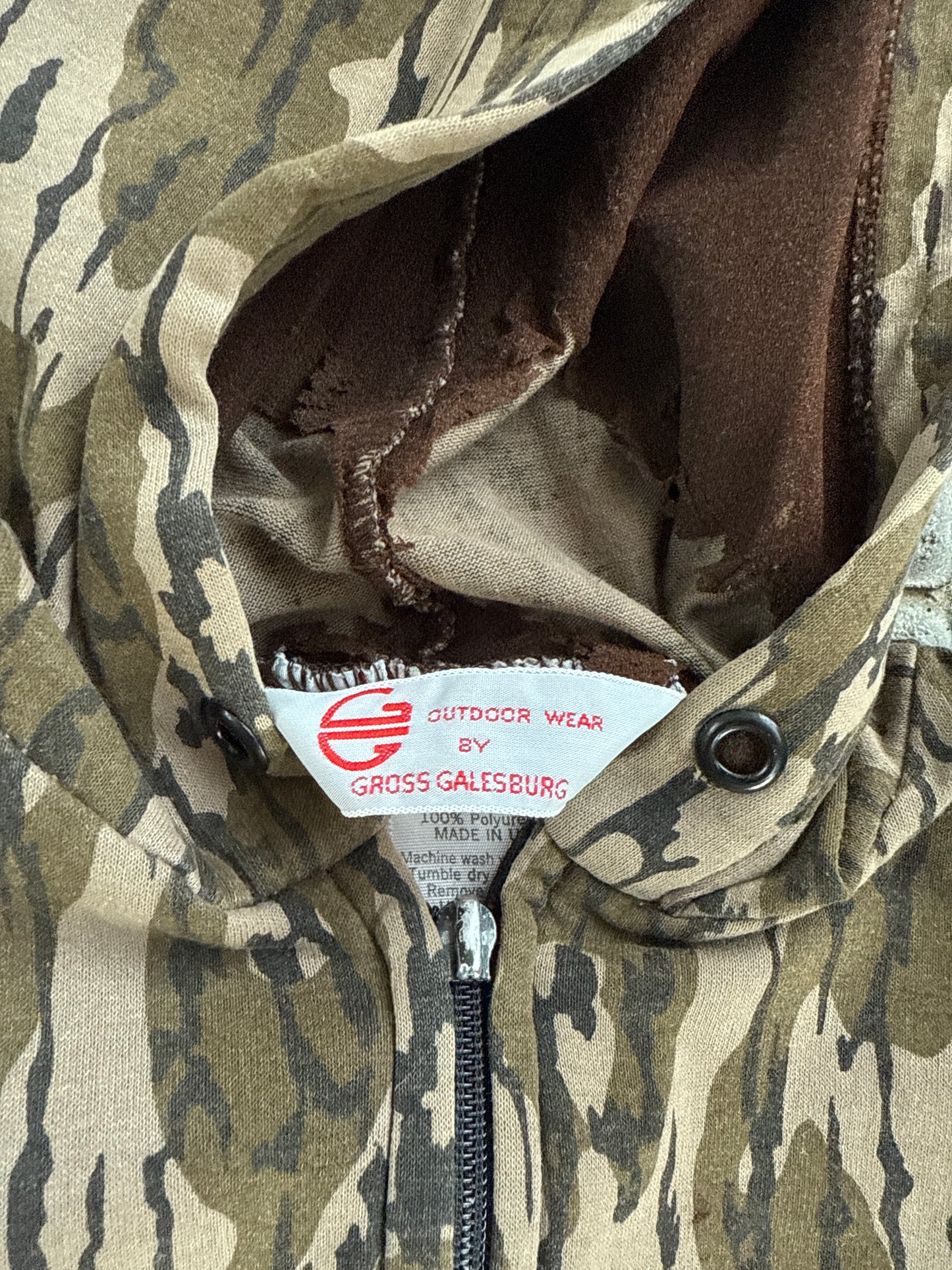 (M) 80s Camouflage Zip Up Hoodie