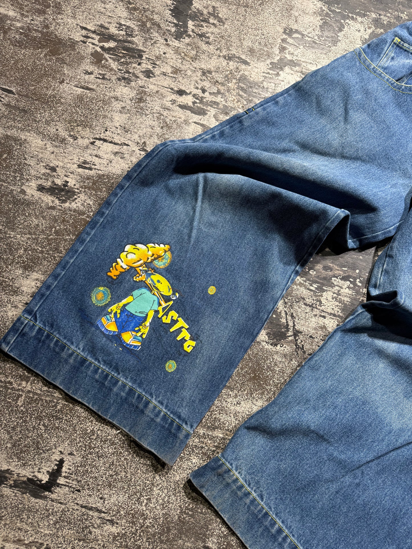 (14) Rage Monster Series Baggy Y2K Denims