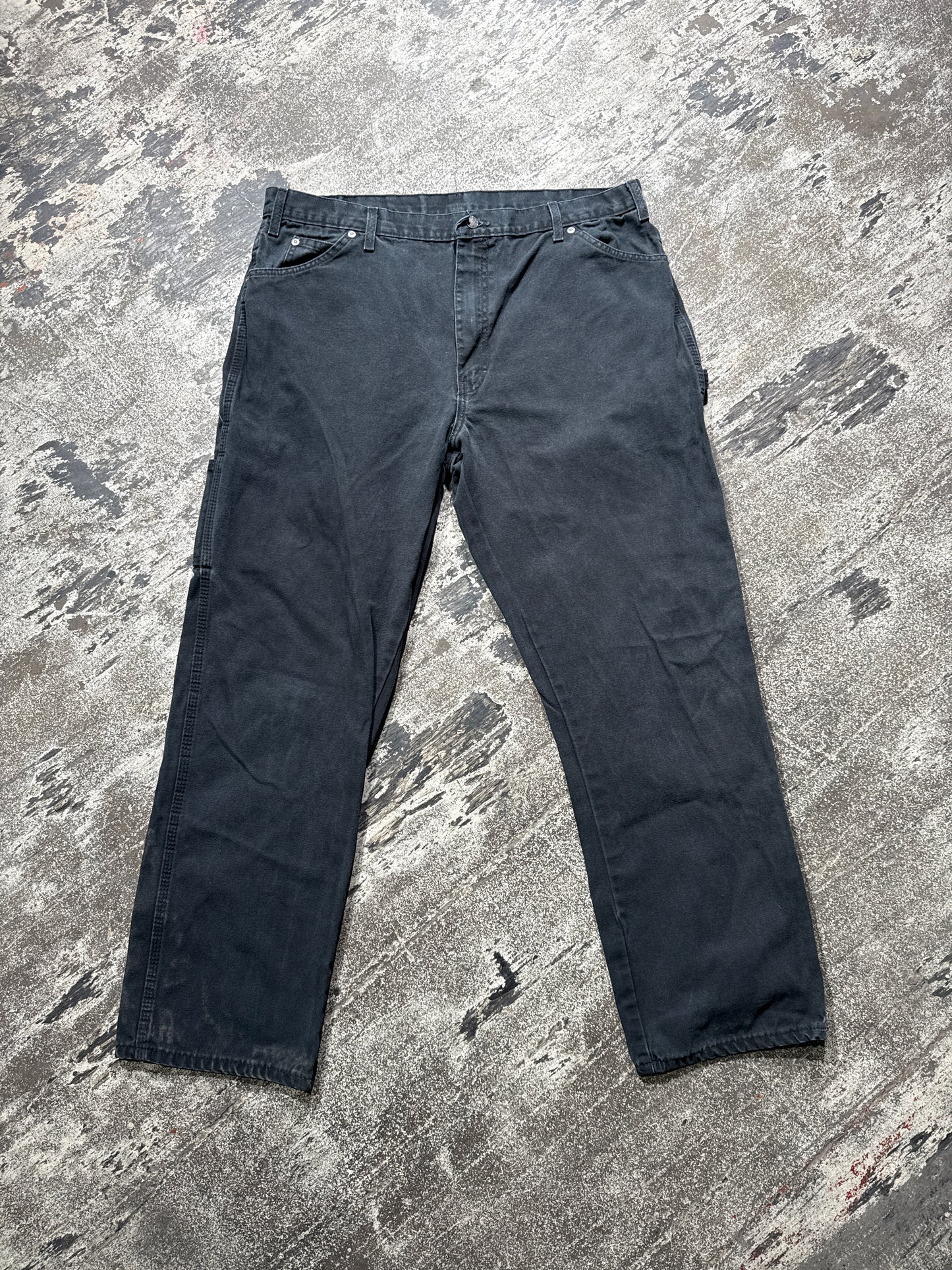 (40x32) Dickies Black Dungaree Carpenter Denims