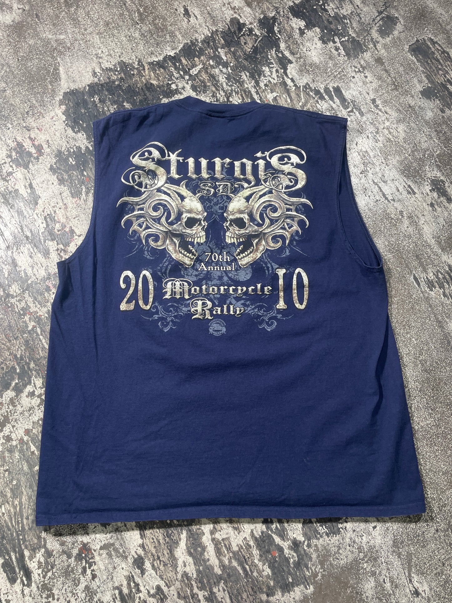 (XXL) Navy Sturgis Tank Top