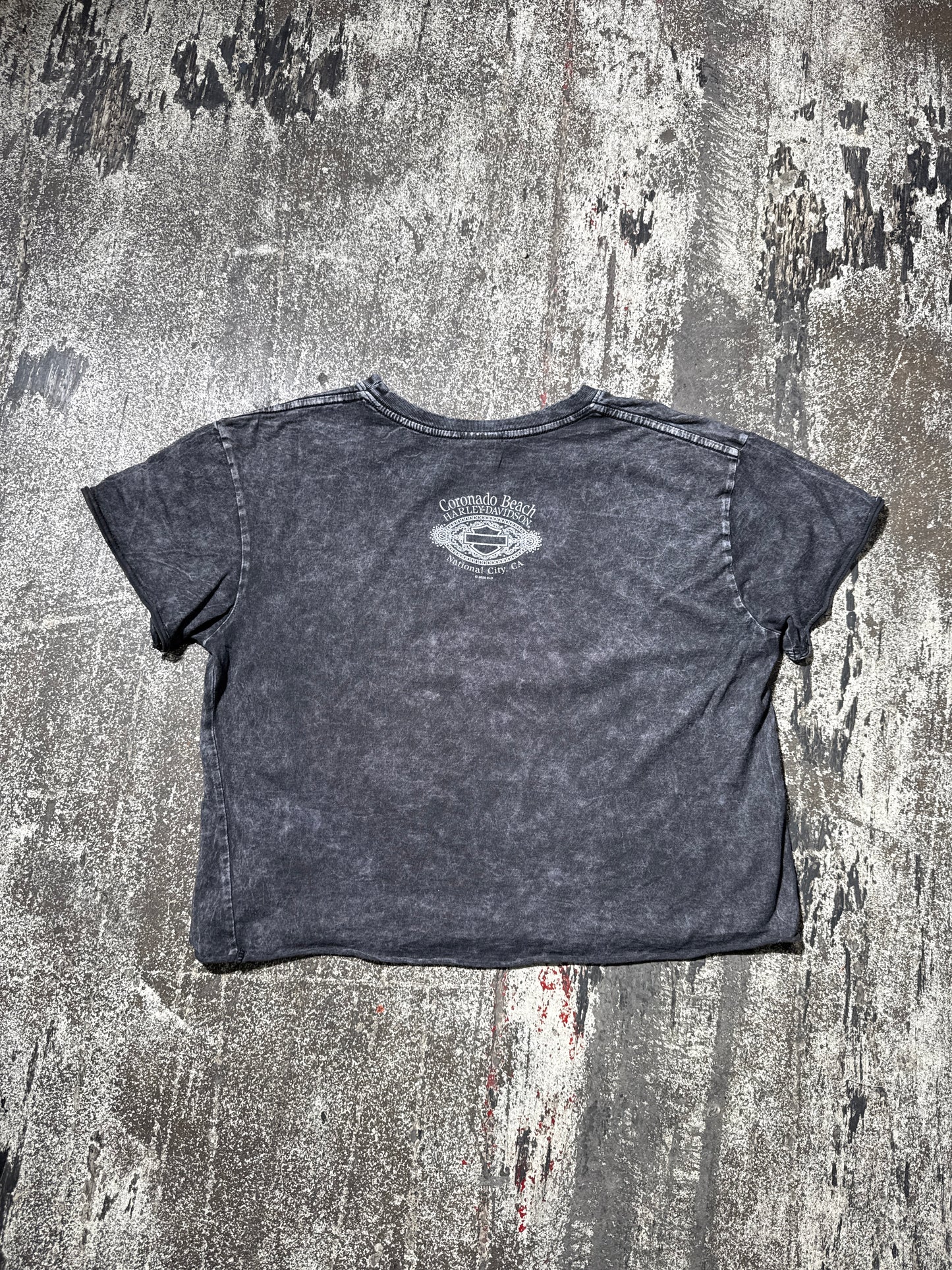 (S) Harley Davidson Motorcycle Tee CROPPED