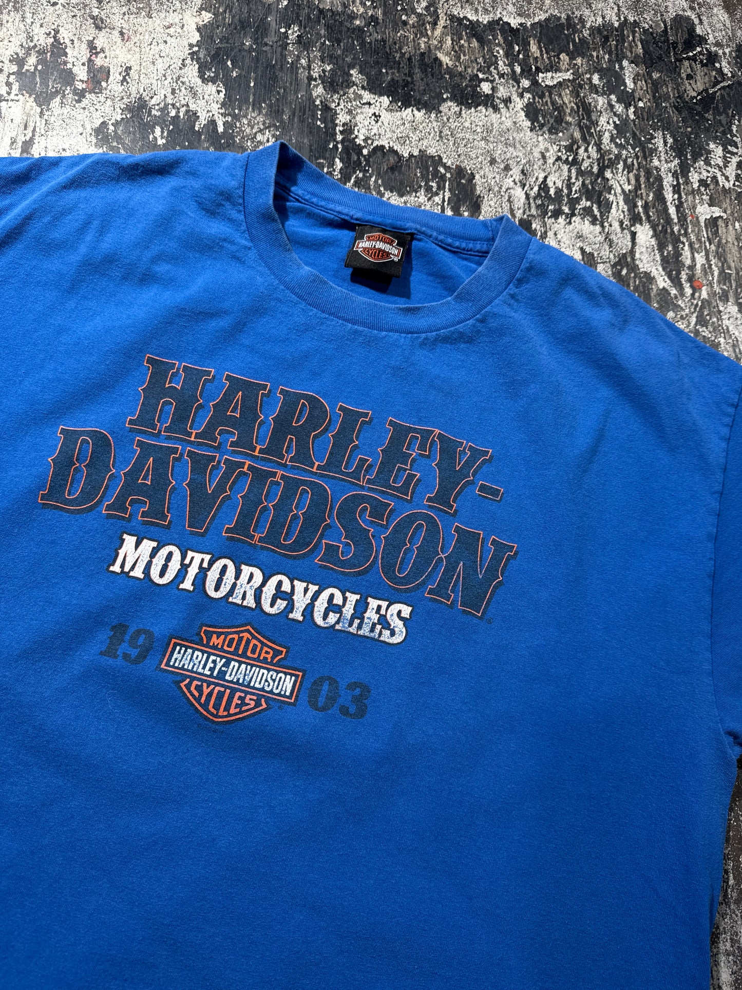 (XL) Blue Harley Davidson “Yokohama” Tee