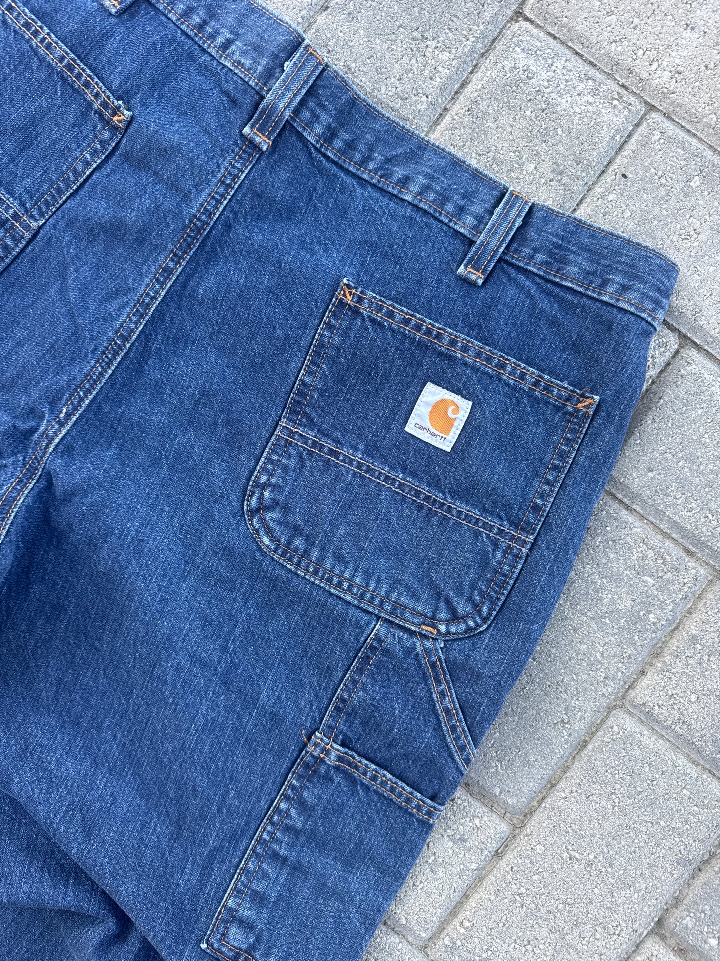 (38x30) Carhartt Loose Fit Carpenter Denim Pants