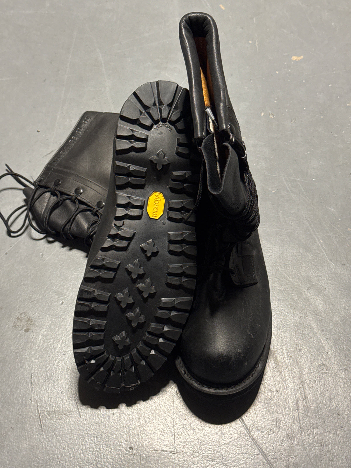 (13) Vintage Rocky Combat Leather Boots