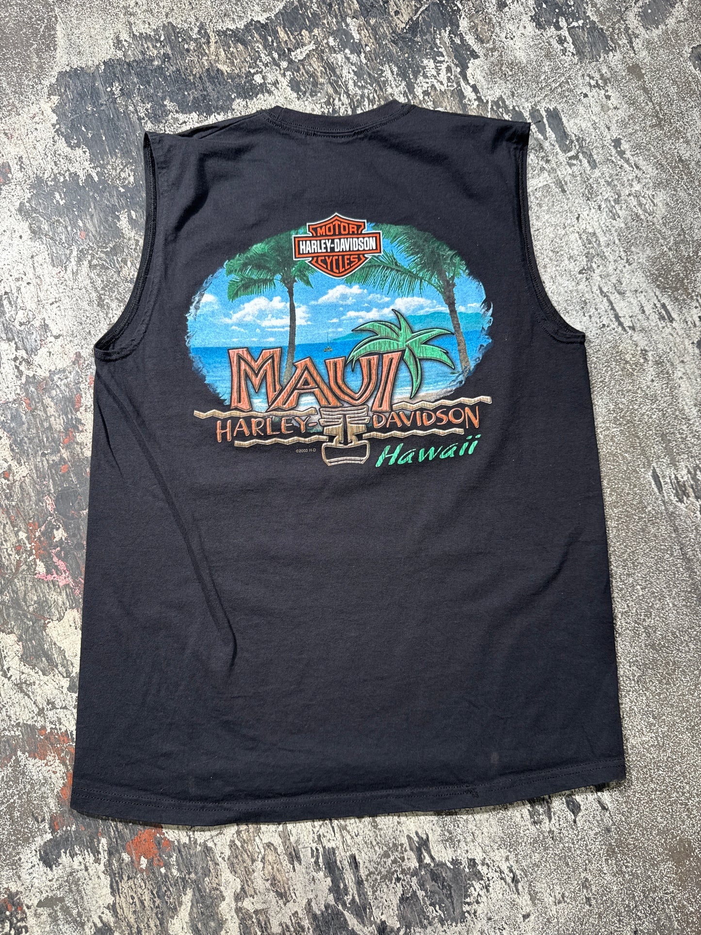(L) Black Harley Davidson “Hawaii” Tank Top