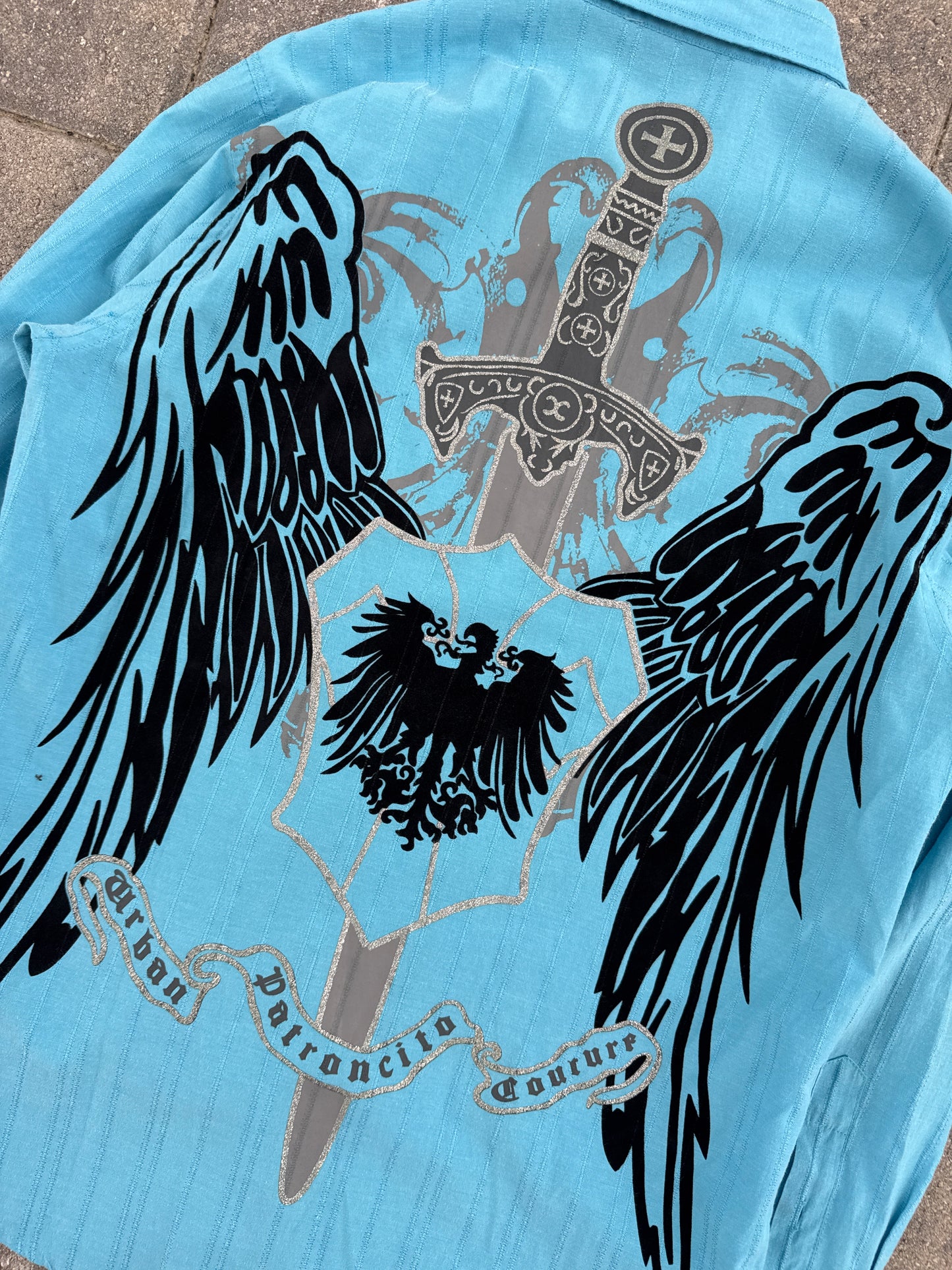 (M) Vintage Patronceto Angel Wings Button-Up