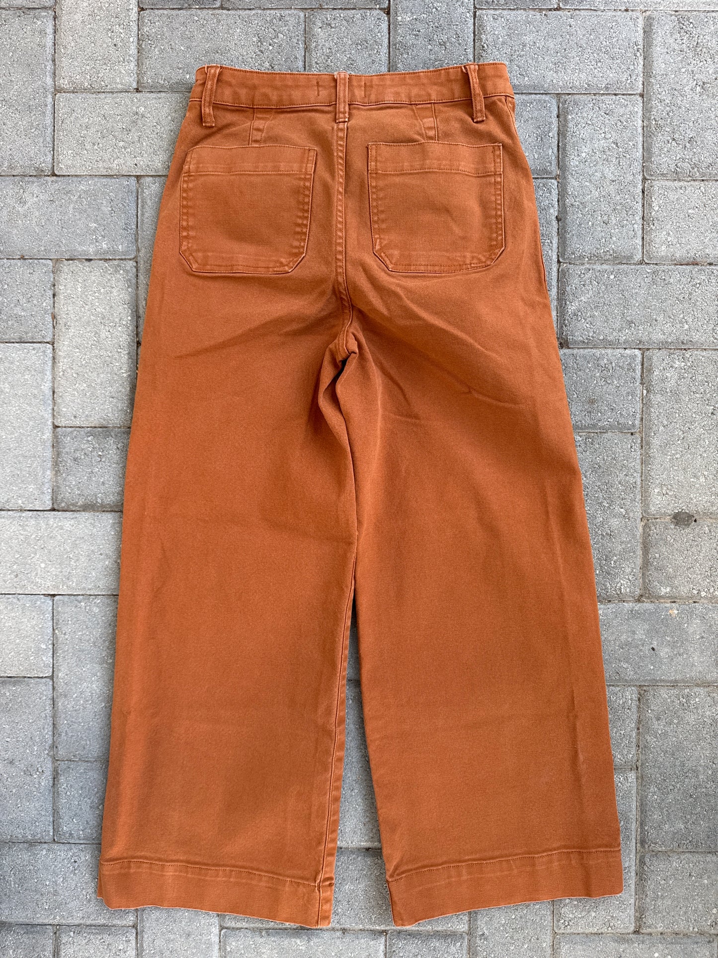 (27x28) Madewell Khaki Orange Dungaree Bagyy Women Pants