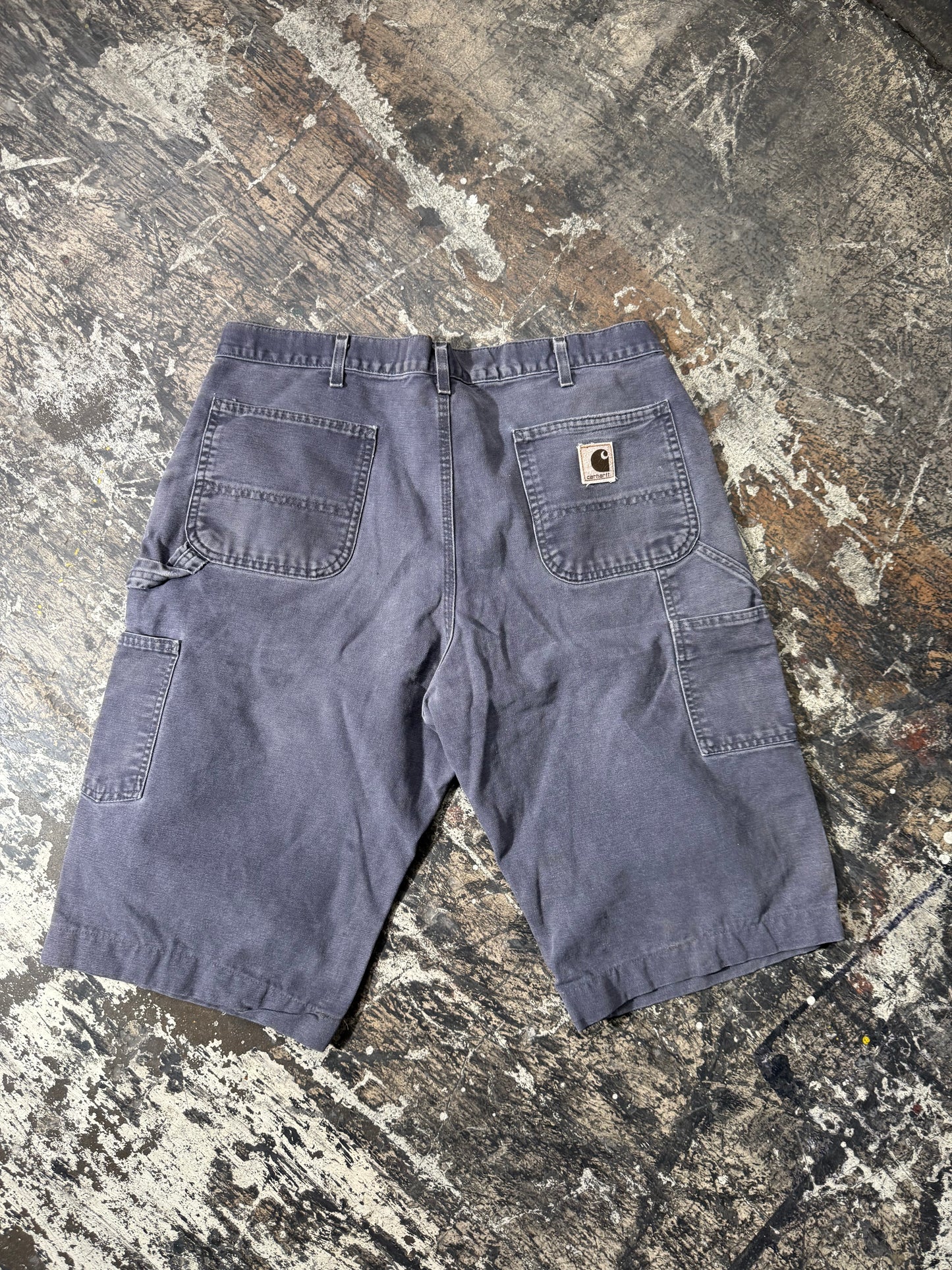 (38) Faded Black Carhartt Cargo Shorts