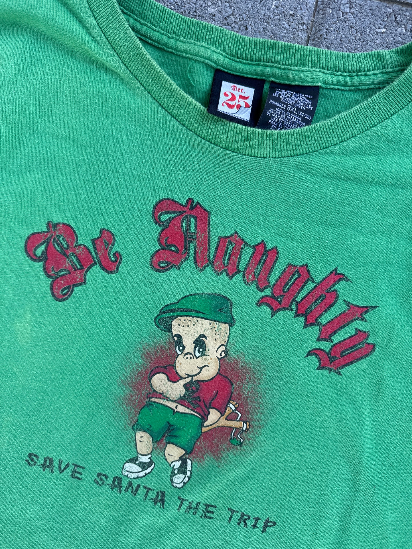 (XXXL) Be Naughty Print Tee