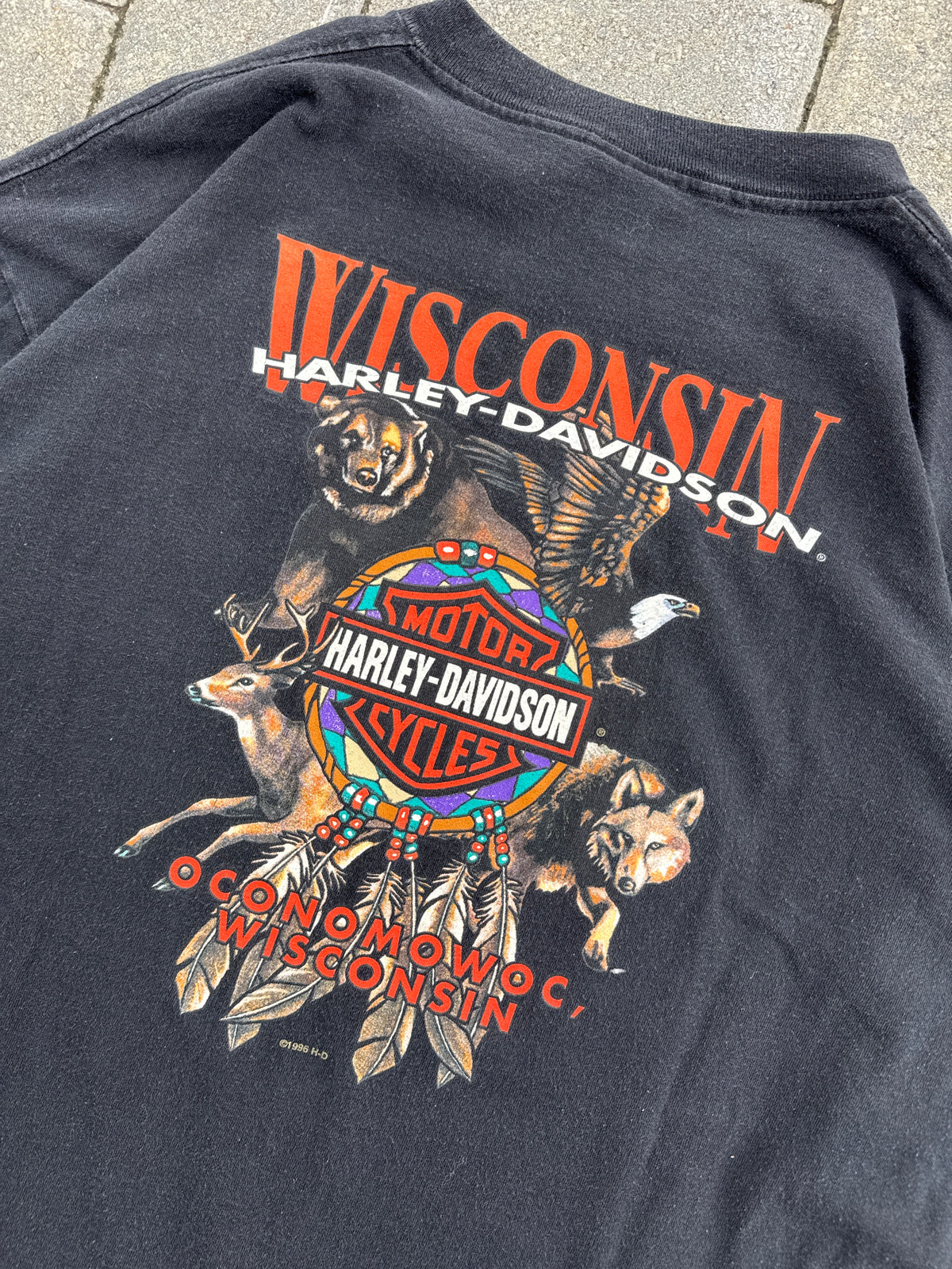 (2XL) Vintage Harley Davidson Wisconsin 96’ Tee
