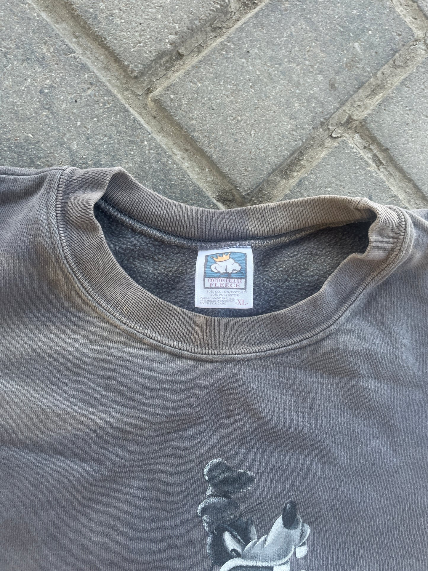 (XL) 90s Grey “Too Tuff” Dinsey Crewneck