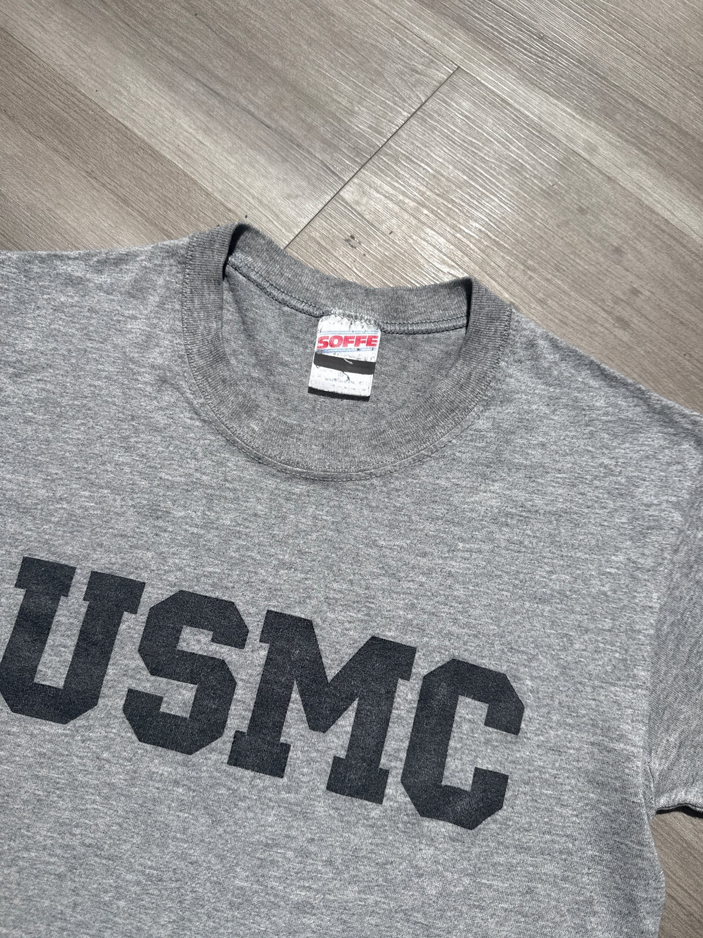 (S) 90s USMC Grey Tee