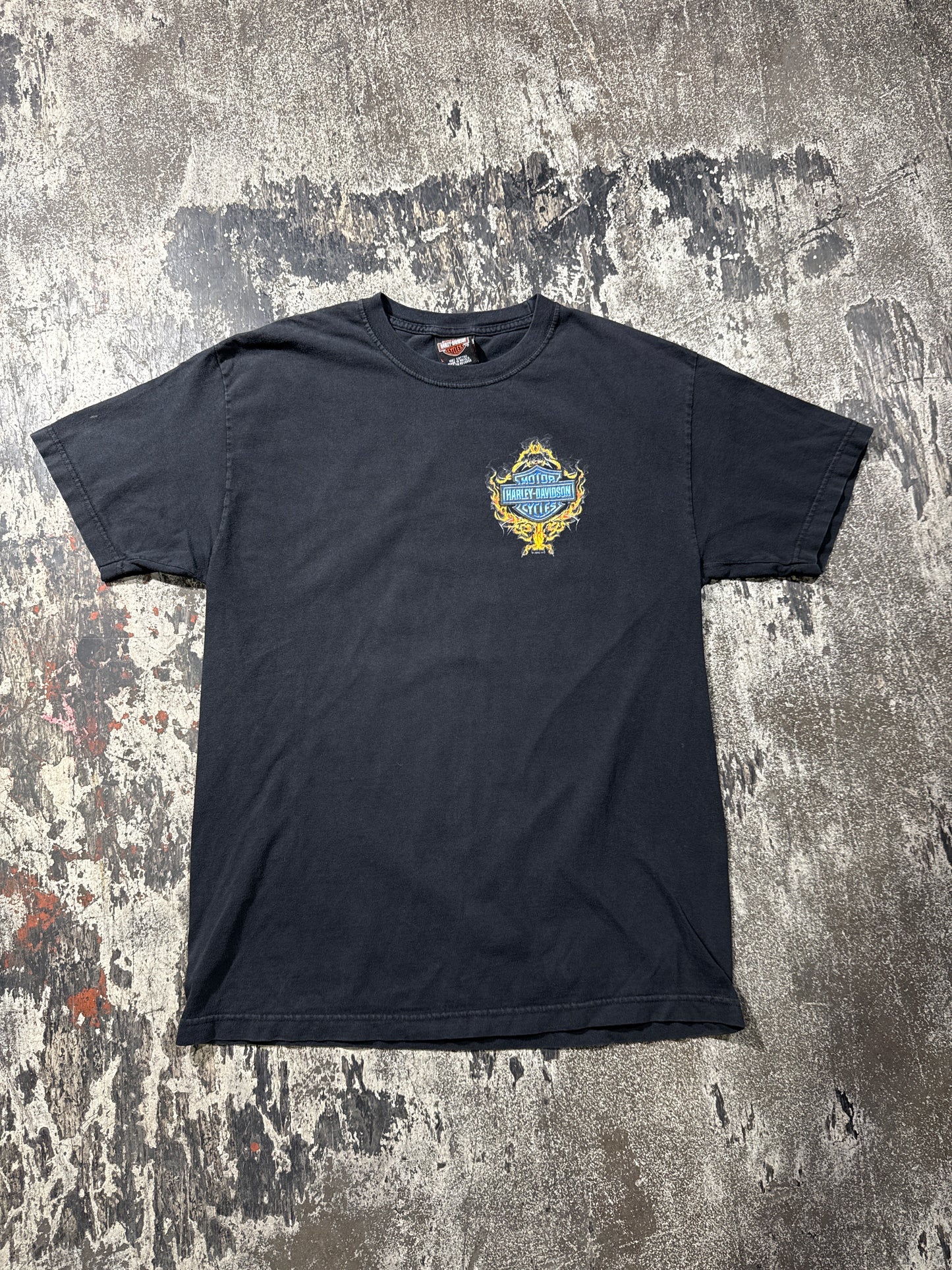 (L) Harley Davidson Chest Print Tee