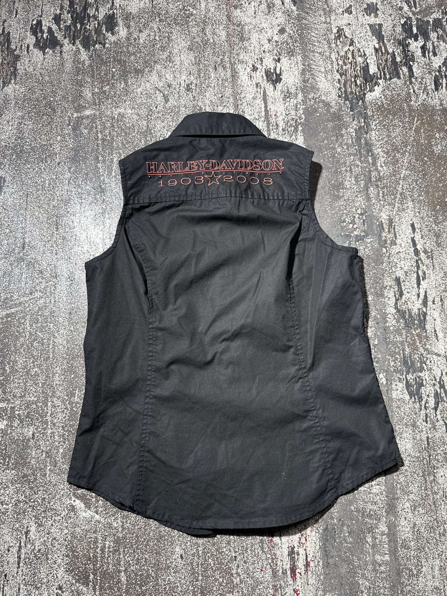 (S) Harley Davidson Button Up Tank Top