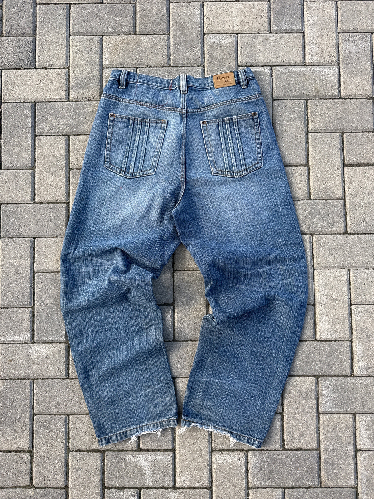 (34x32) Russo Jean Y2K Baggy Denim Pants
