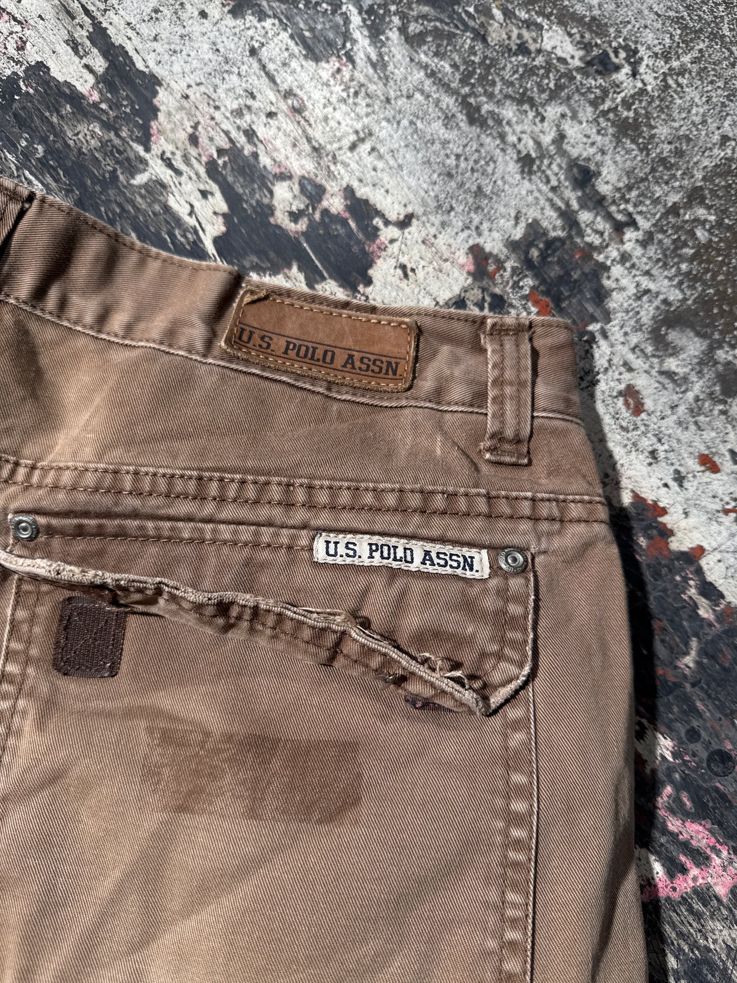 (34) U.S.P.A. Brown Cargo Shorts