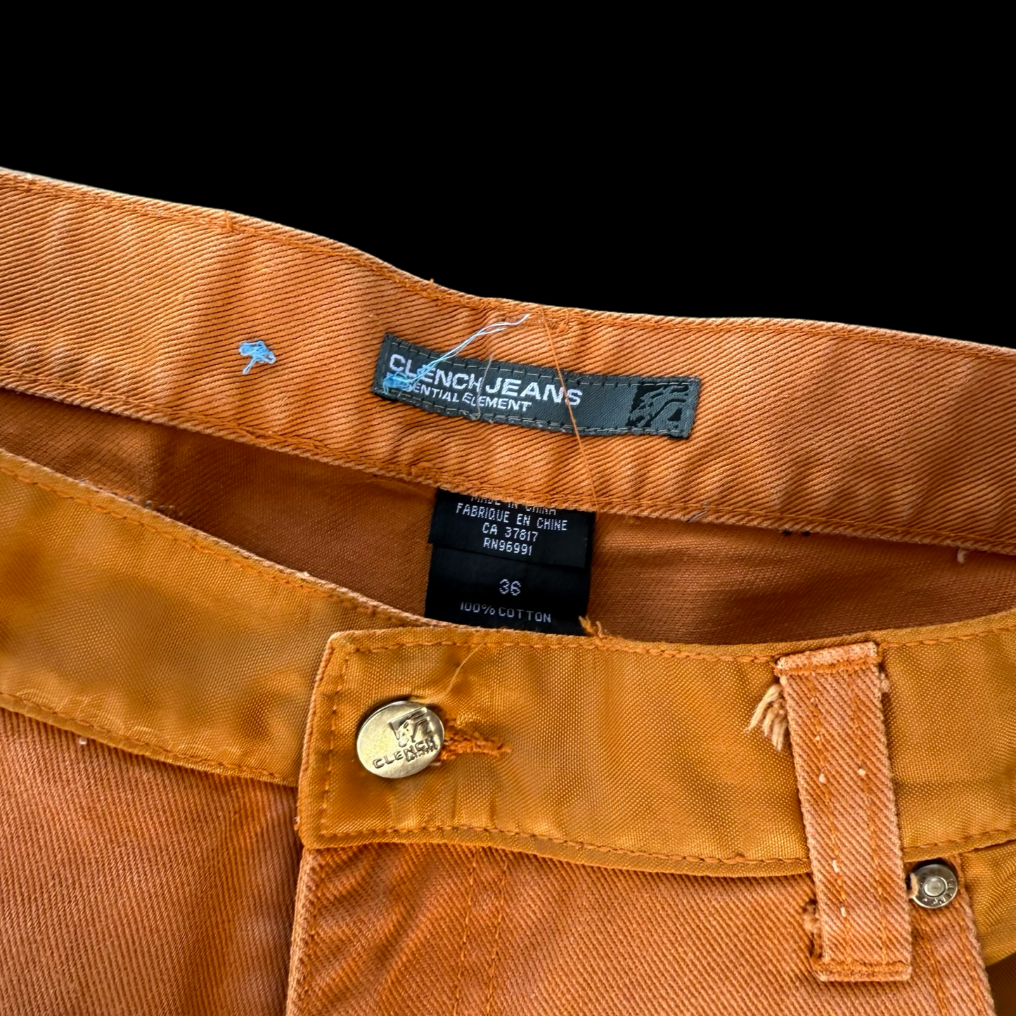 (36) Khaki Clench Jeans Carpenter Jorts