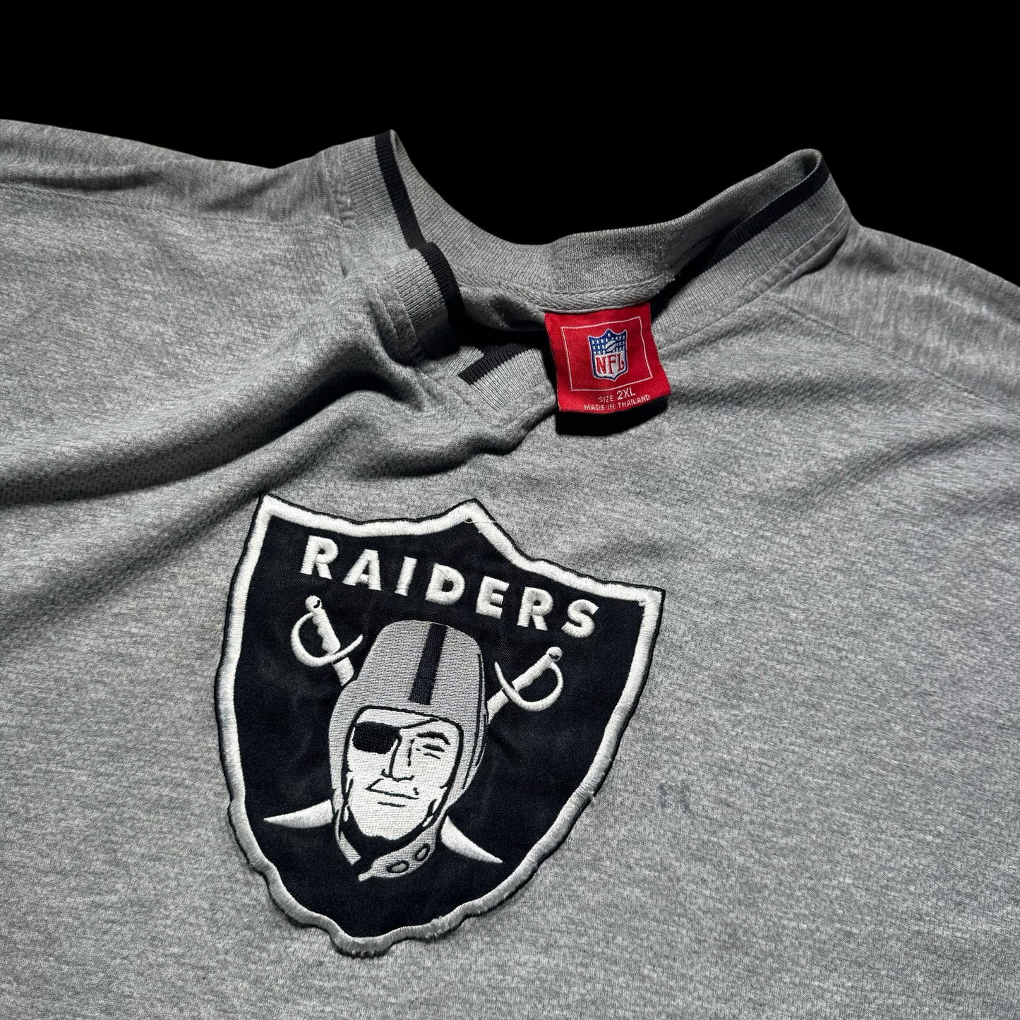 (2XL) Oakland Raiders Quarter Sleeve