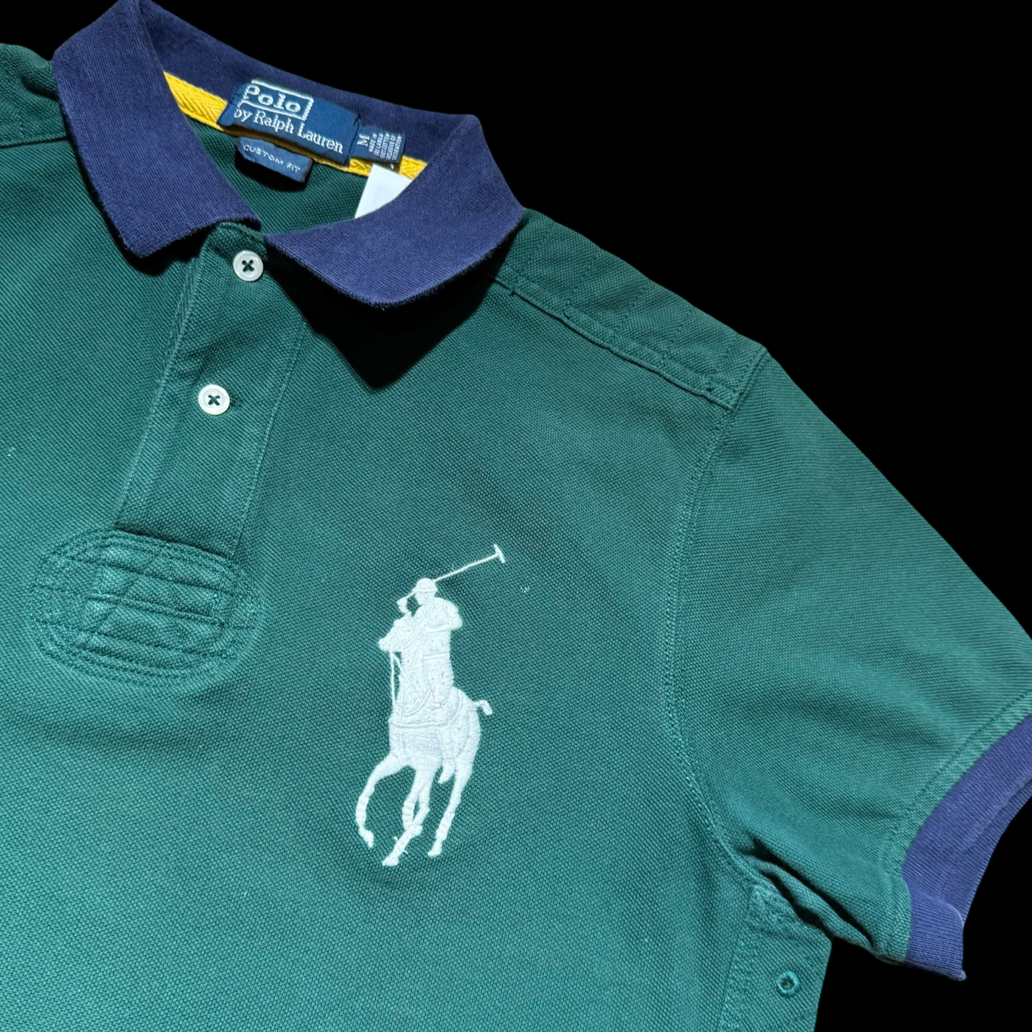 (M) Green Polo Ralph Lauren Collard Tee