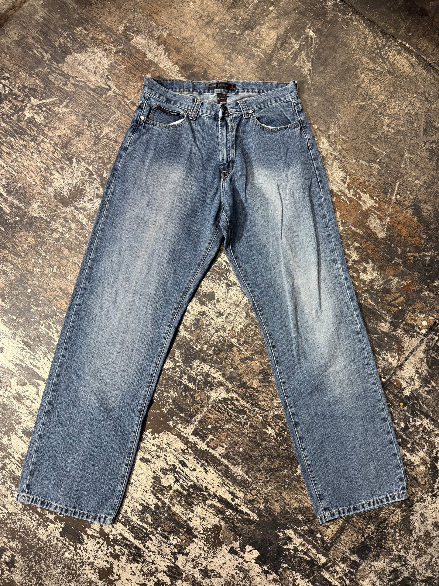 (34x34) Fubu Cross Embroidery Pocket Denim