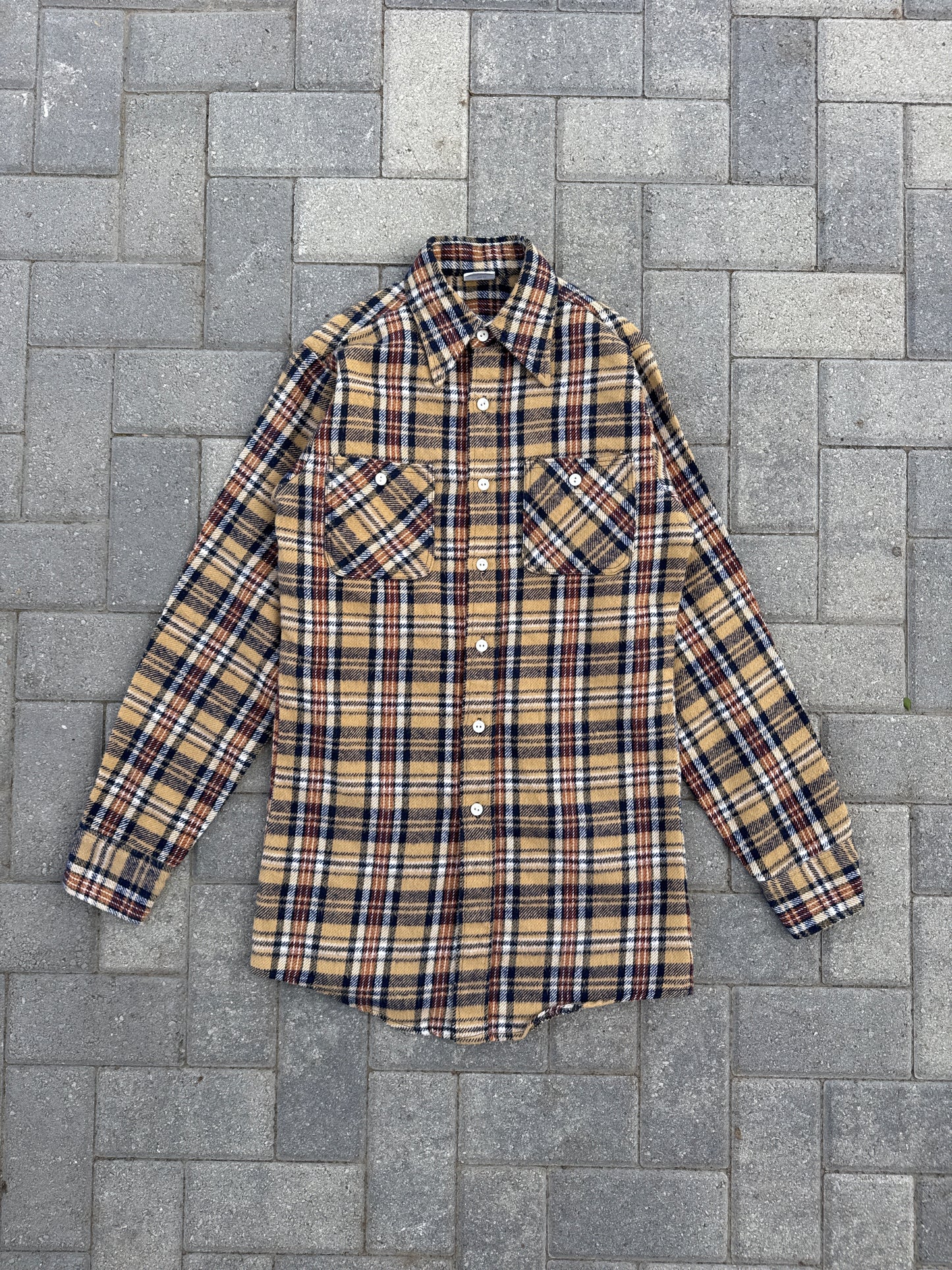 (S) Vintage Ely Cotton Flannel Western Button-Up Shirt