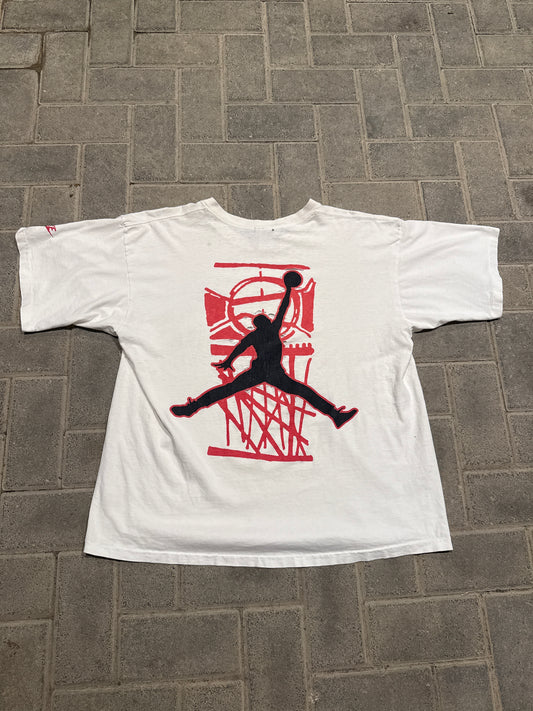 (L) Nike 90s Jordan White Tee