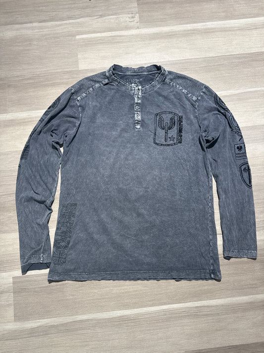 (XXL) Y2K Affliction Grey Longsleeve