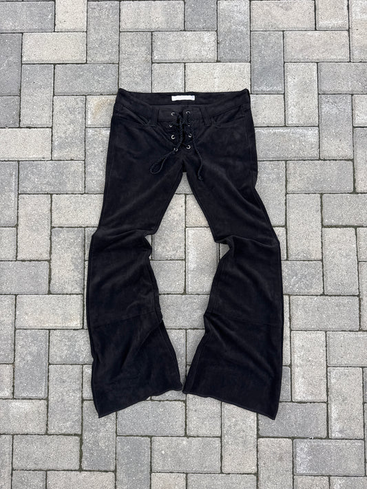 (30x32) Vintage Frankie B. Flared Suede Pants