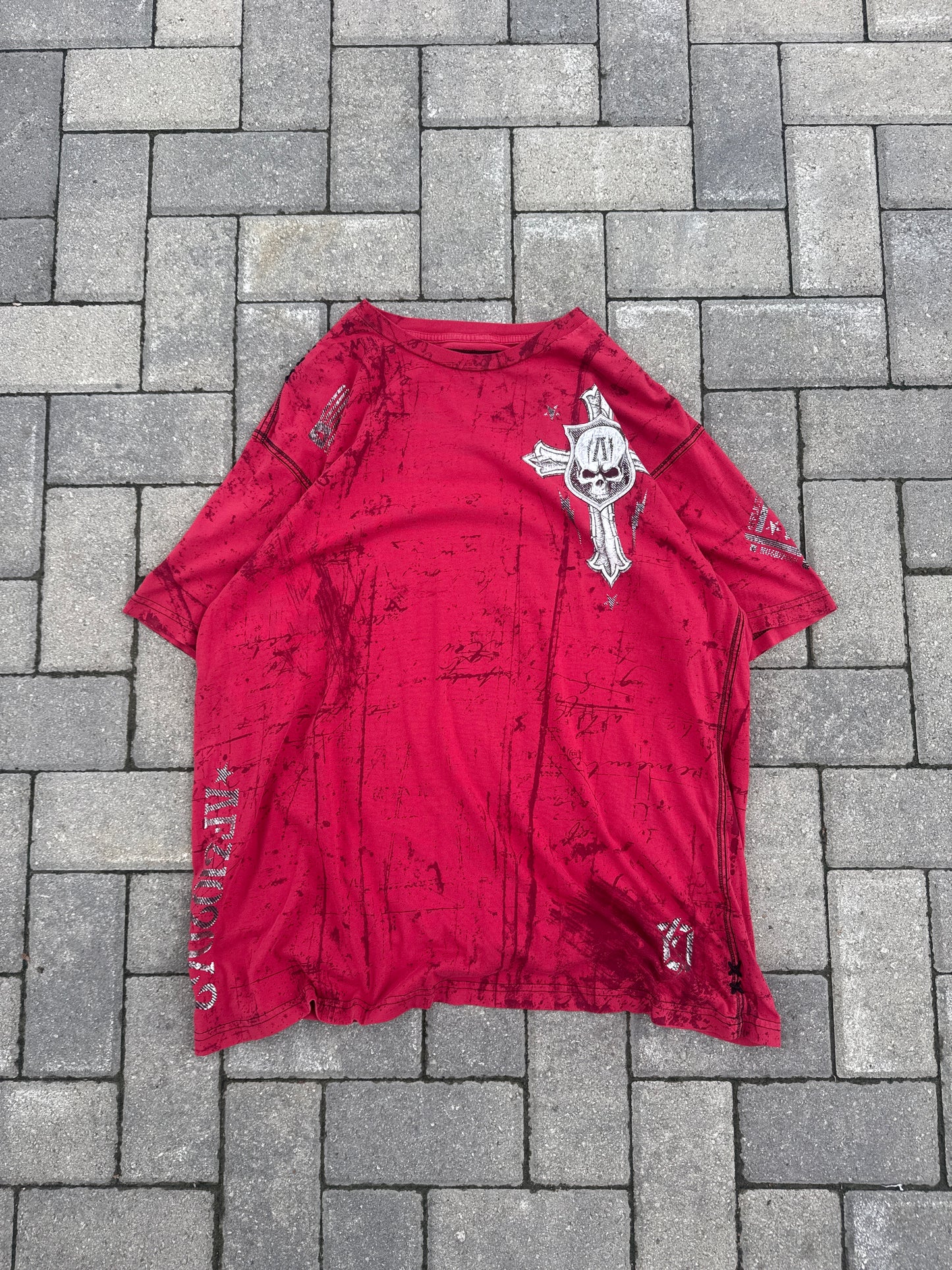 (3XL) Affliction Skull Cross