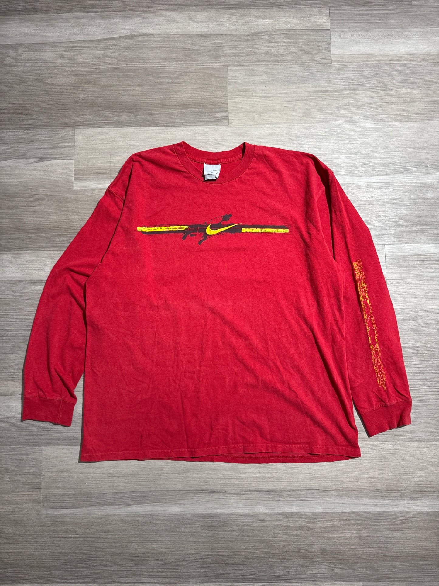 (XL) Y2K Nike Red Embroidered Longsleeve