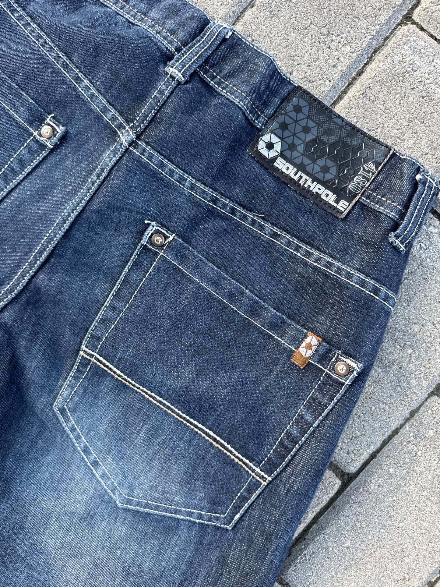 (34x32) SouthPole Brown Tab Y2K Denim Pants