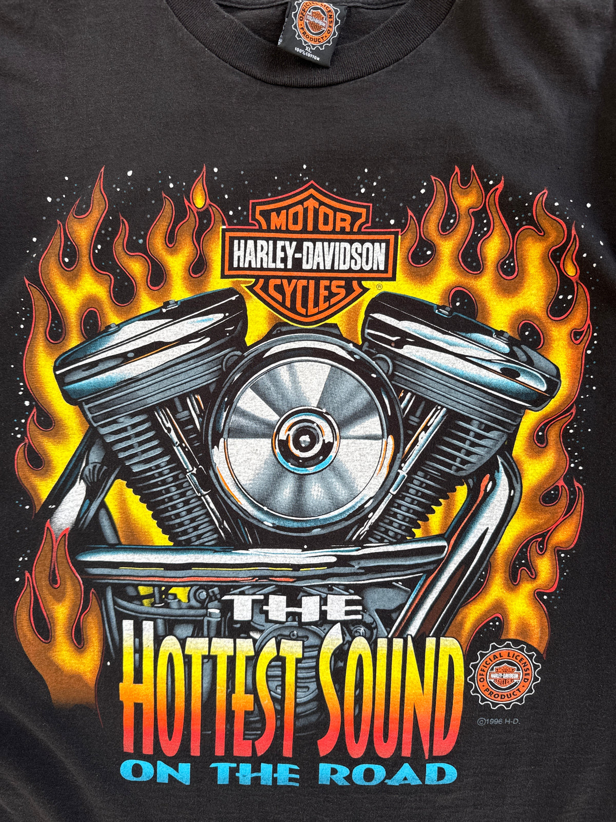 (XL) The Hottest Sound 1996 Harley Davidson Tee