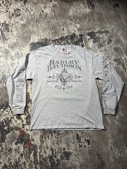 (L) Grey Harley Davidson “Red Deer, Alberta CANADA” Longsleeve