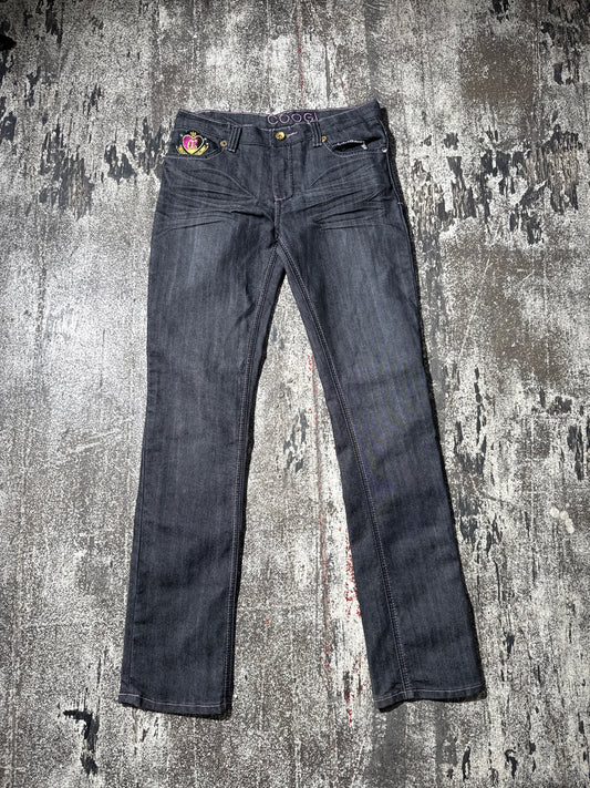 (16) Coogi Embroidered Black Denim