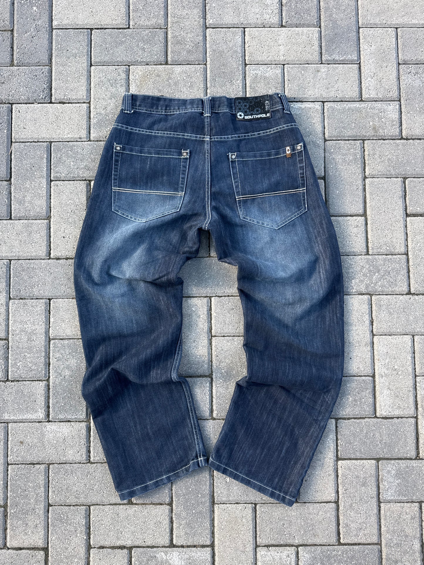 (34x32) SouthPole Brown Tab Y2K Denim Pants