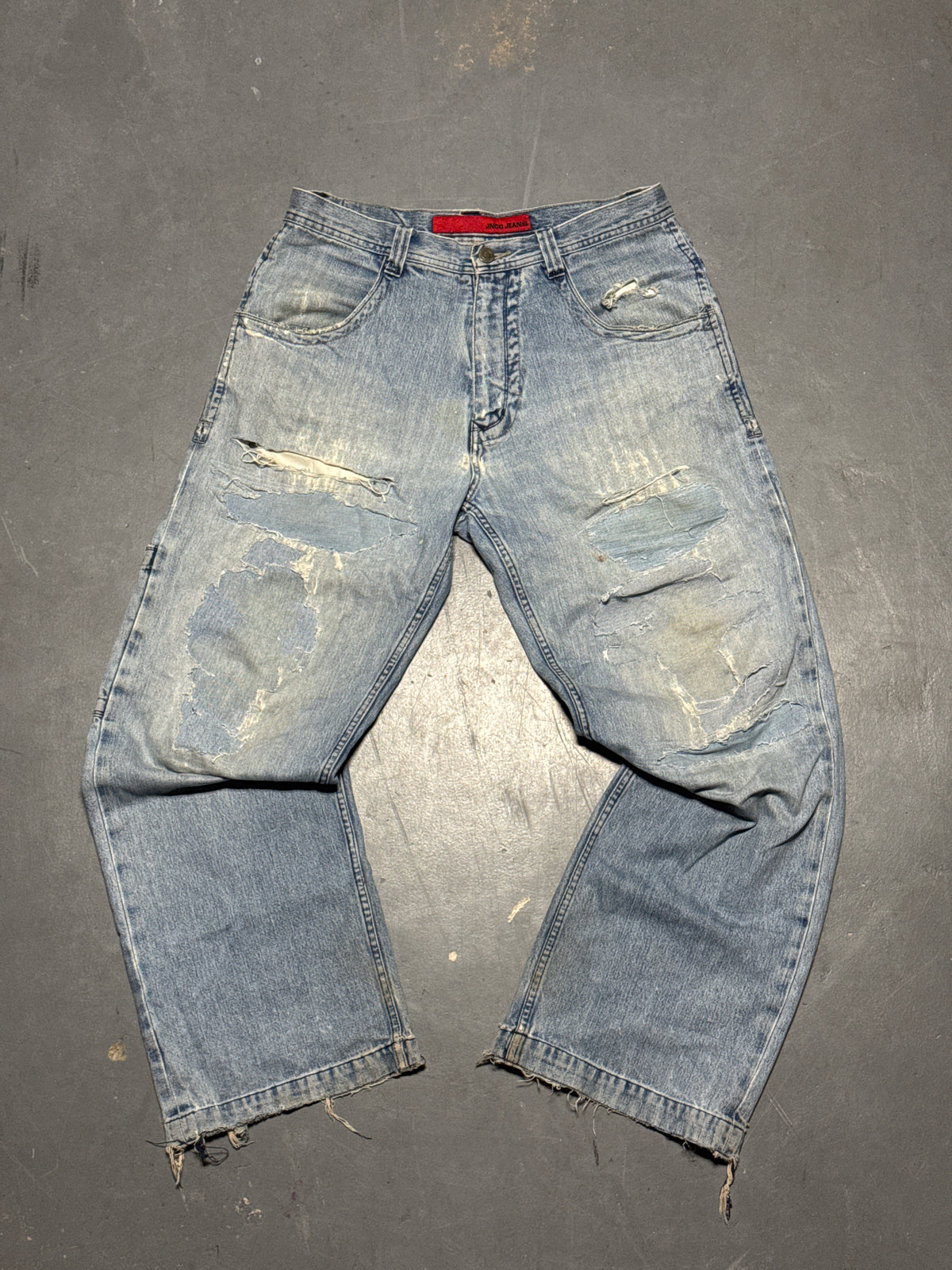 (33x32) JNCO Jeans Distressed Baggy