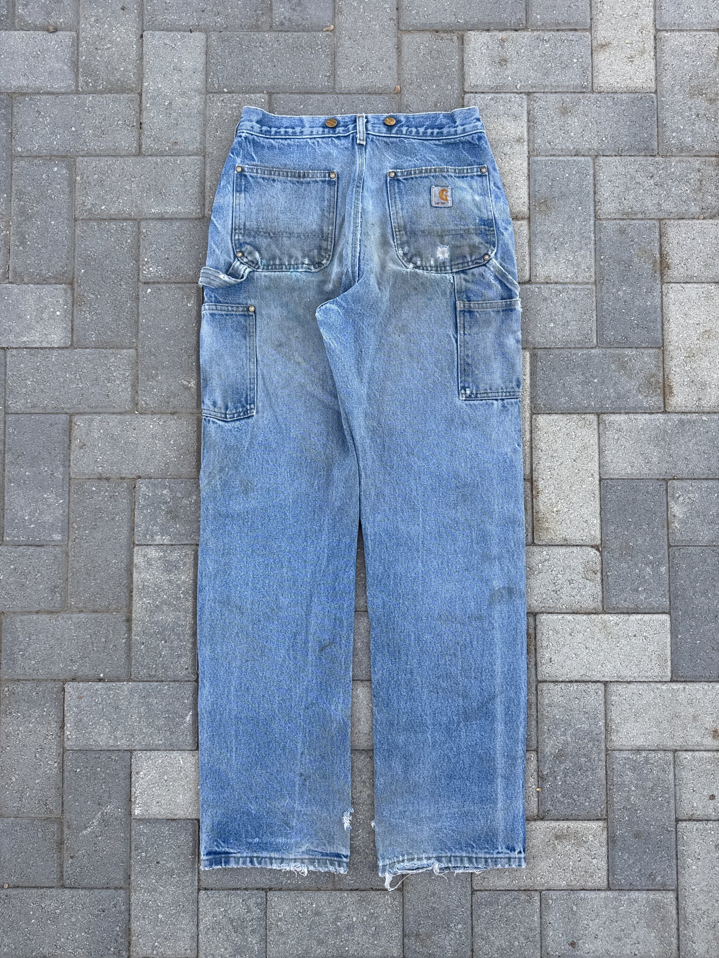 (30x34) Vintage Carhartt B07 Distressed Double-Knee Denim Pants